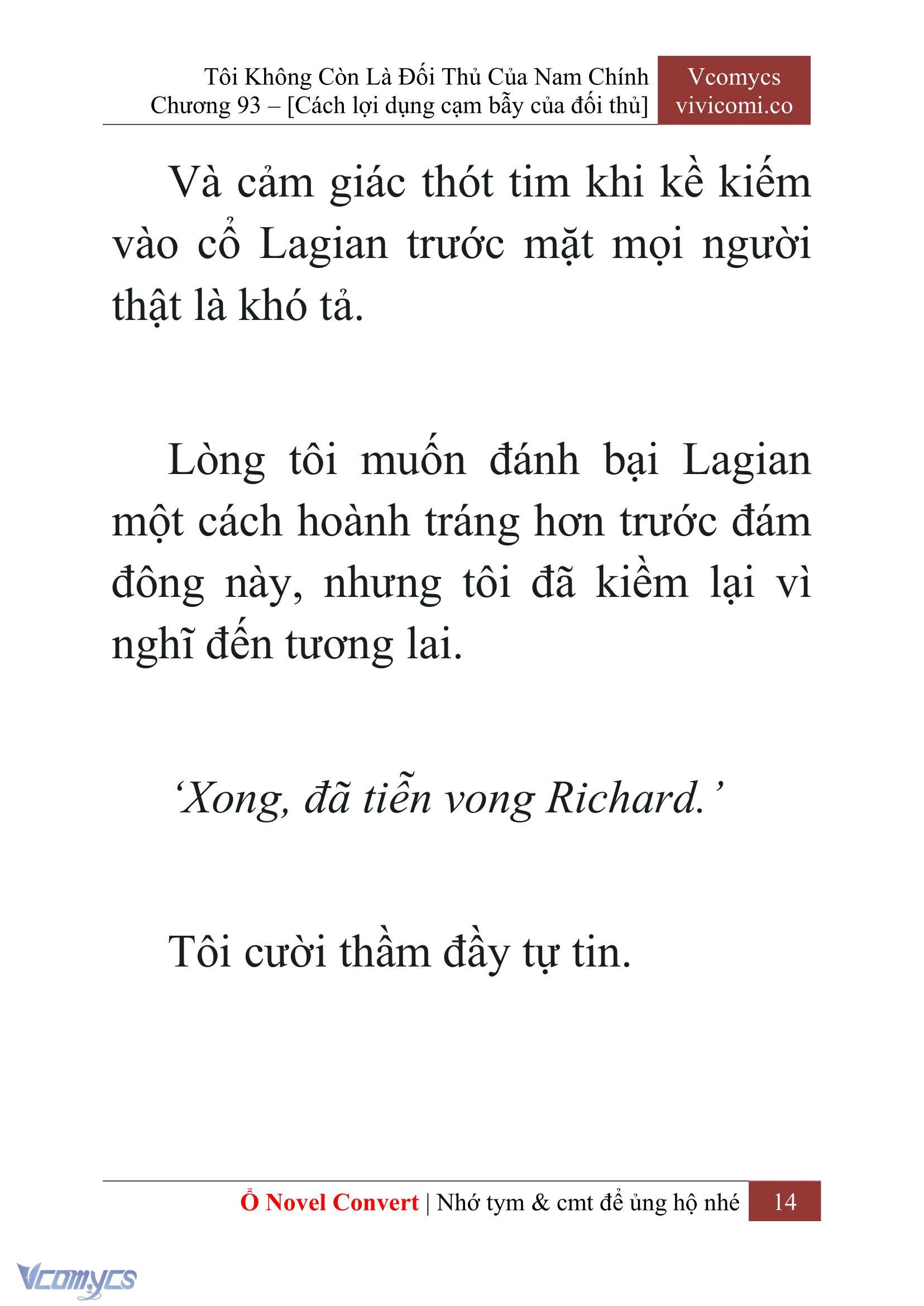 [Novel] Tôi Không Còn Là Đối Thủ Của Nam Chính Chap 93 - Trang 2