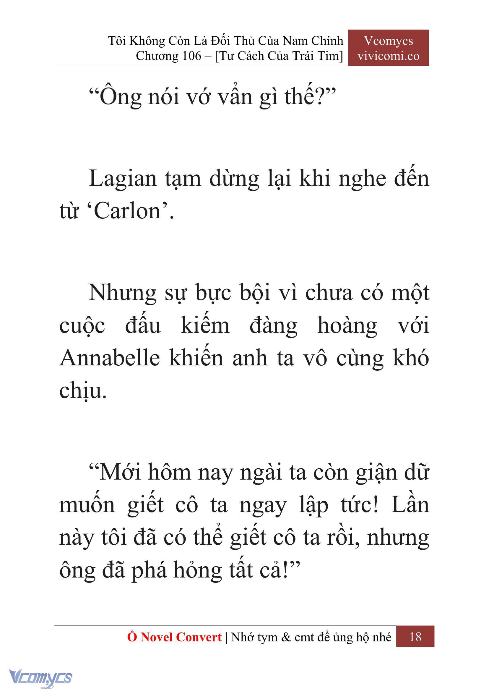 [Novel] Tôi Không Còn Là Đối Thủ Của Nam Chính Chap 106 - Trang 2