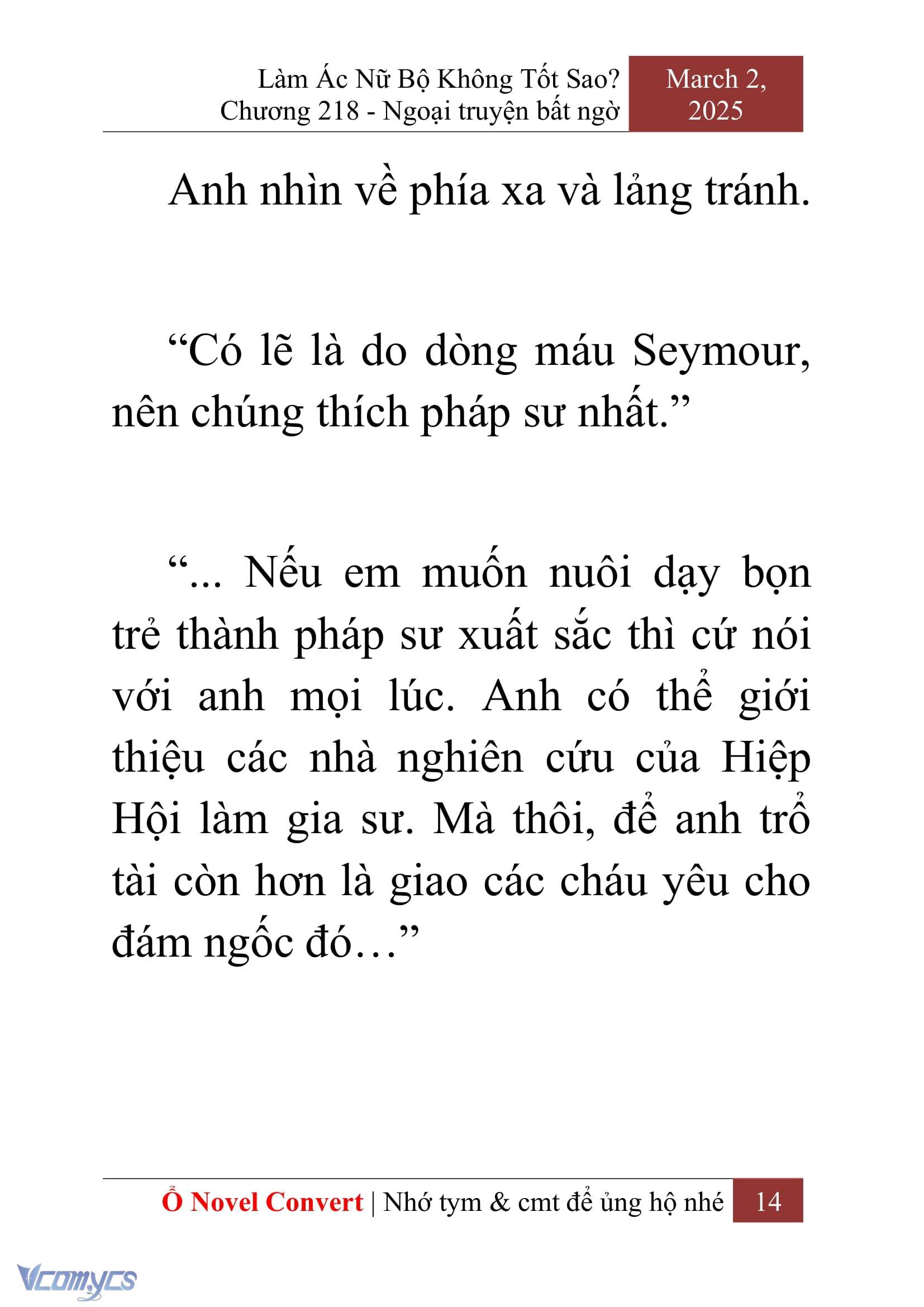 [Novel] Làm Ác Nữ Bộ Không Tốt Sao? Chap 218 - Trang 2