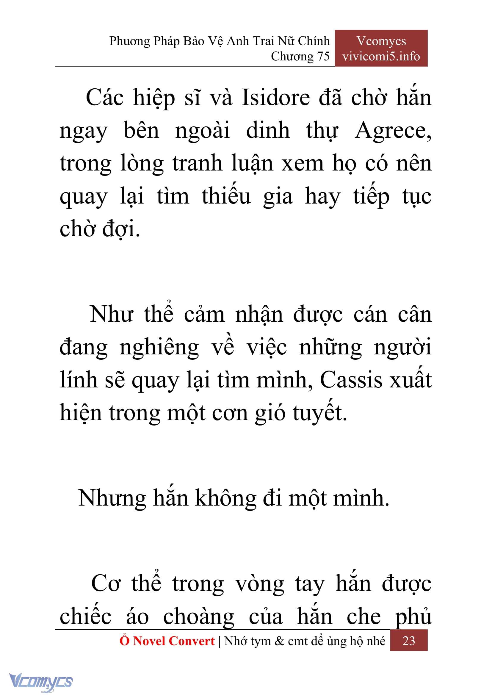 [Novel] Phương Pháp Bảo Vệ Anh Trai Nữ Chính Chap 75 - Trang 2