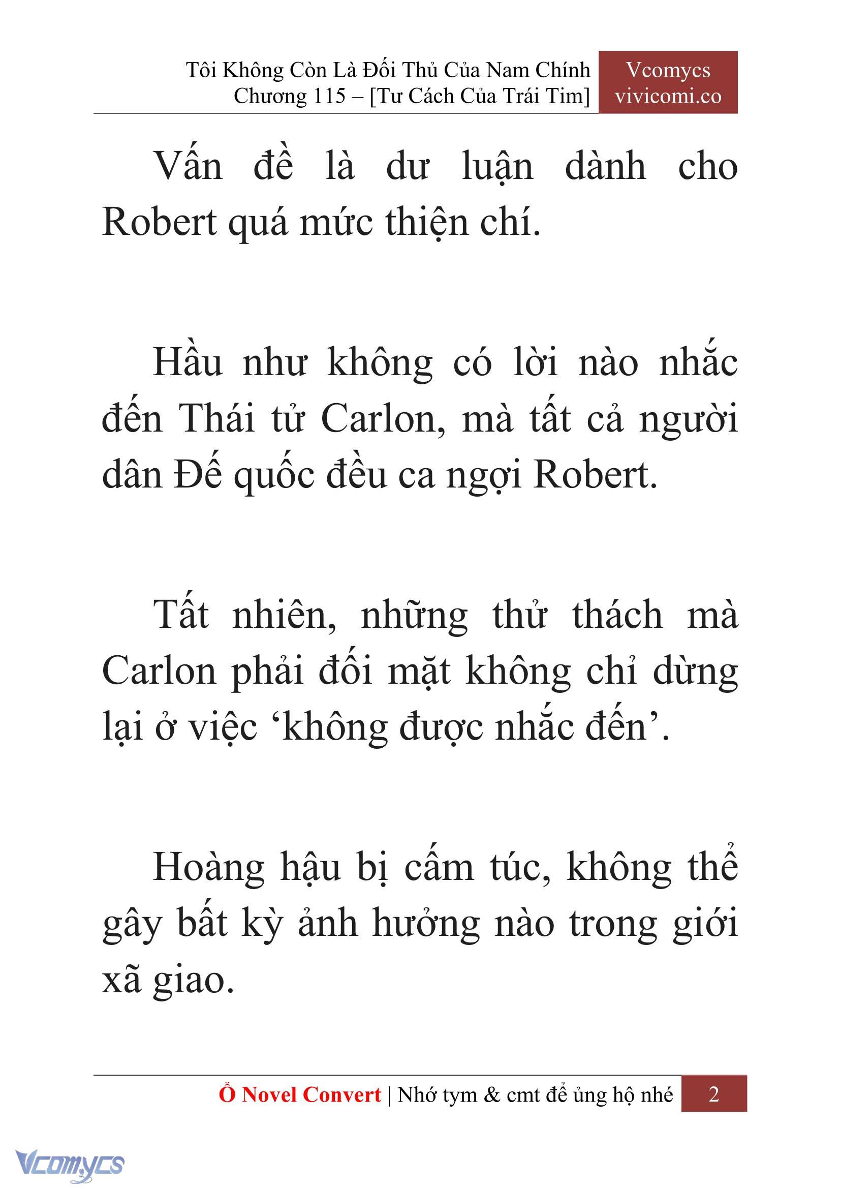[Novel] Tôi Không Còn Là Đối Thủ Của Nam Chính Chap 115 - Trang 2