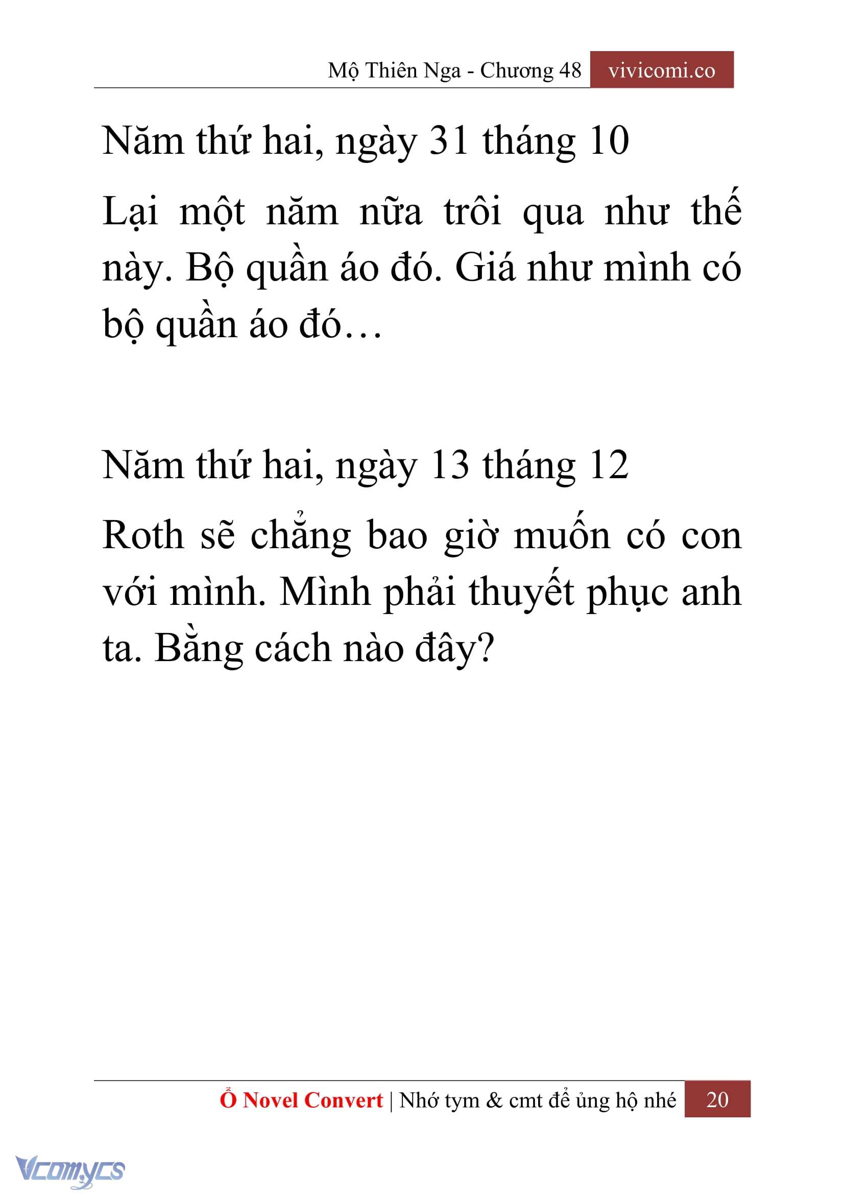 [Novel] Mộ Thiên Nga Chap 48 - Next Chap 49