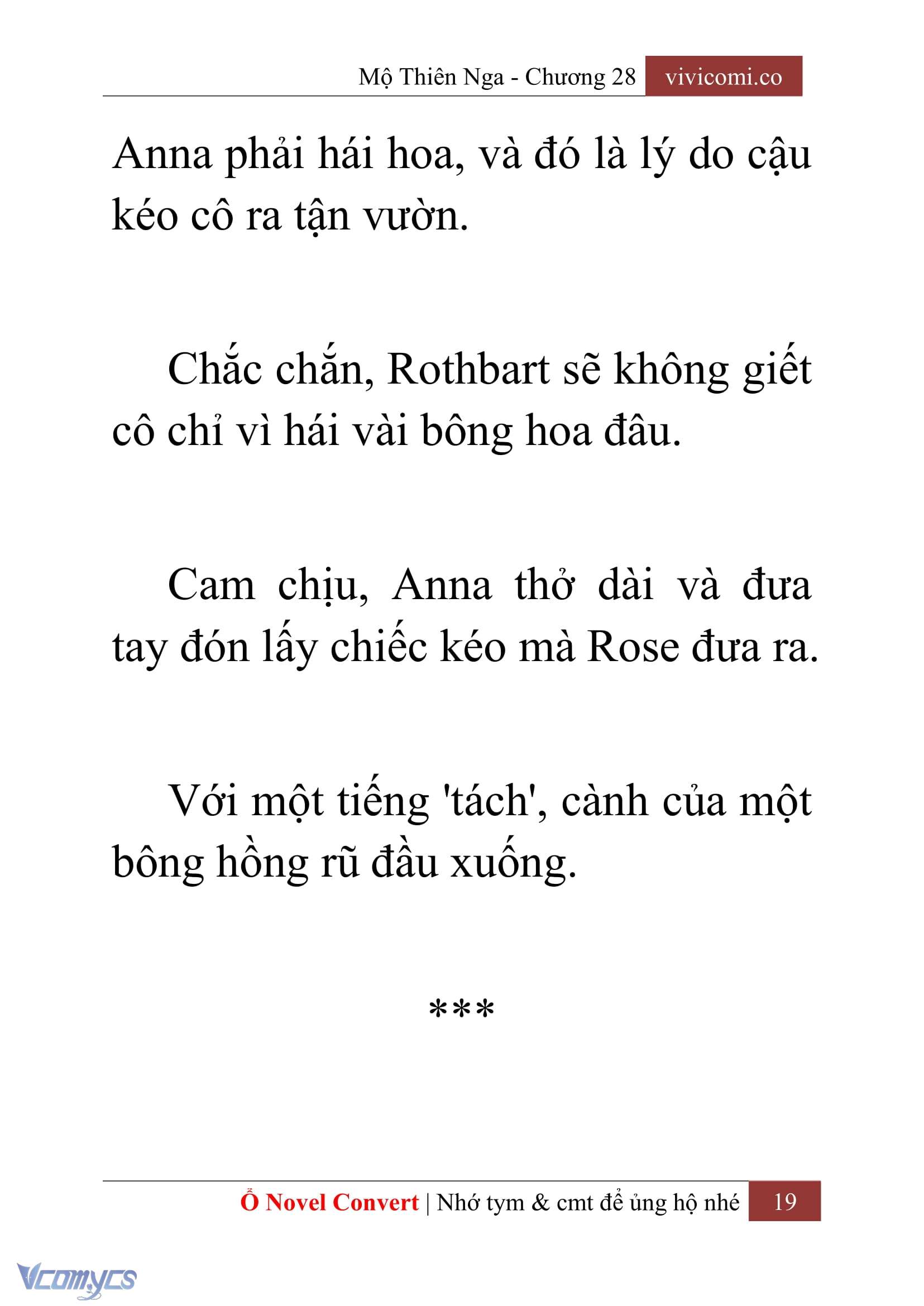[Novel] Mộ Thiên Nga Chap 28 - Next Chap 29