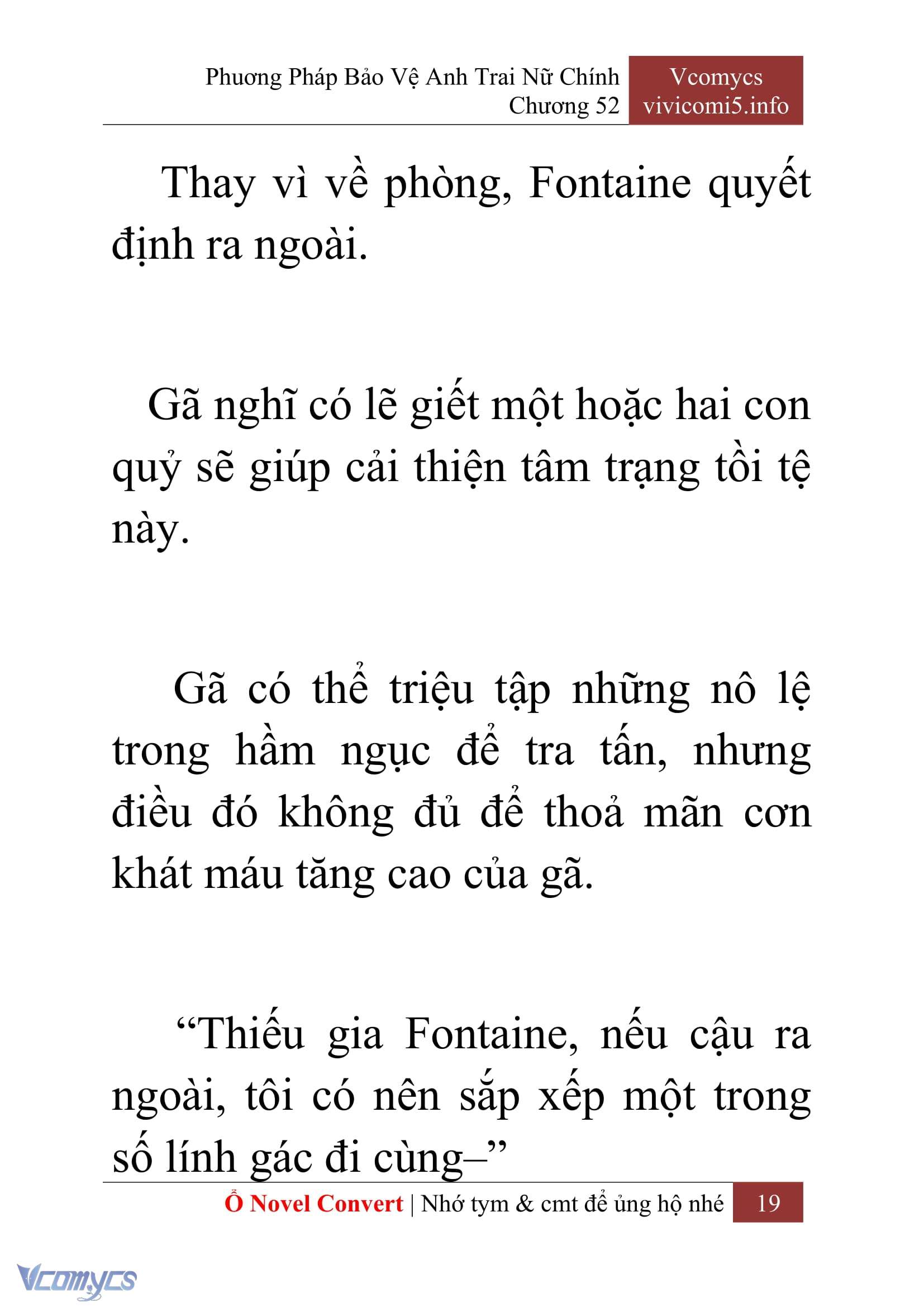 [Novel] Phương Pháp Bảo Vệ Anh Trai Nữ Chính Chap 52 - Trang 2
