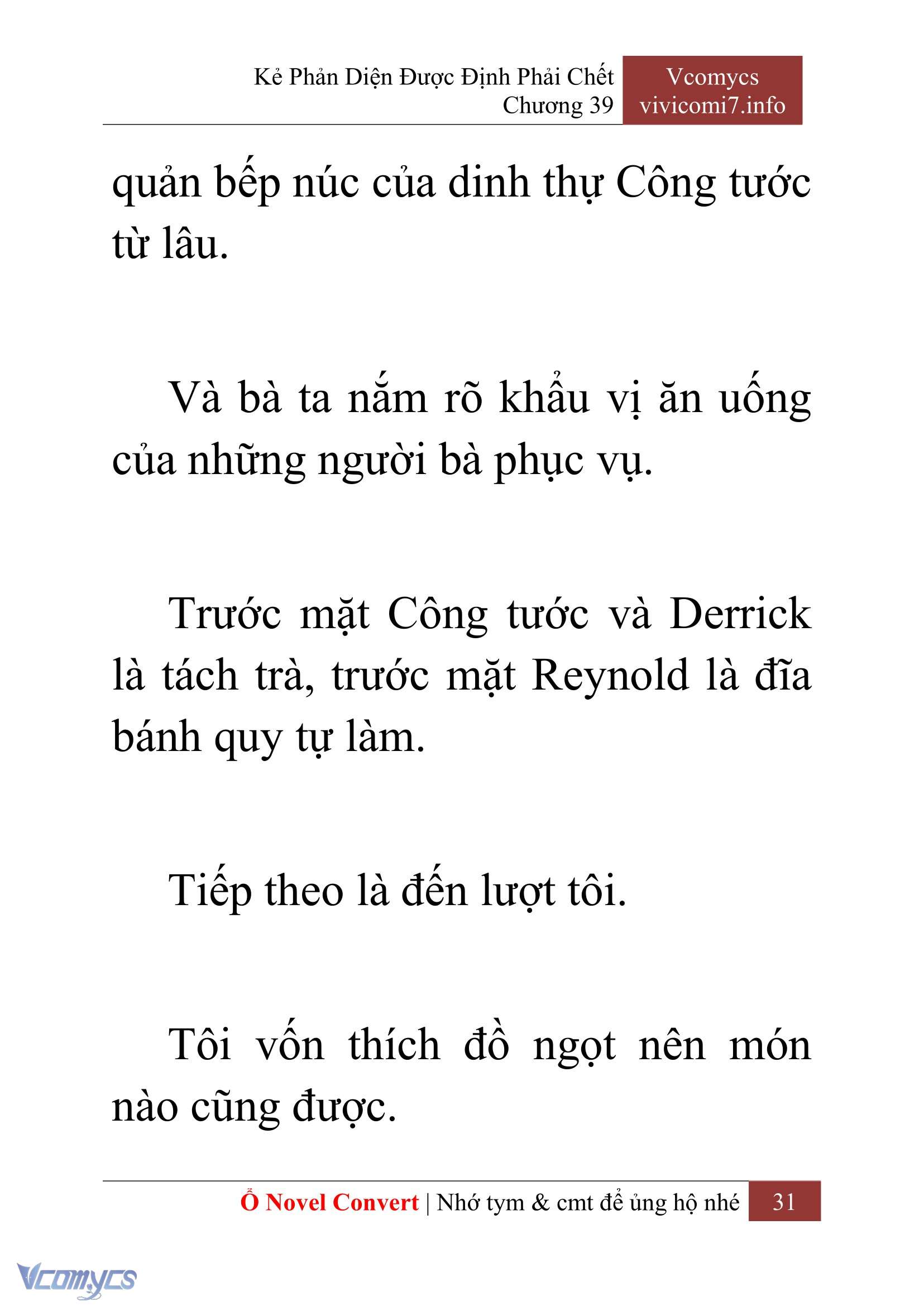 [Novel] Kẻ Phản Diện Được Định Phải Chết Chap 39 - Next Chap 40