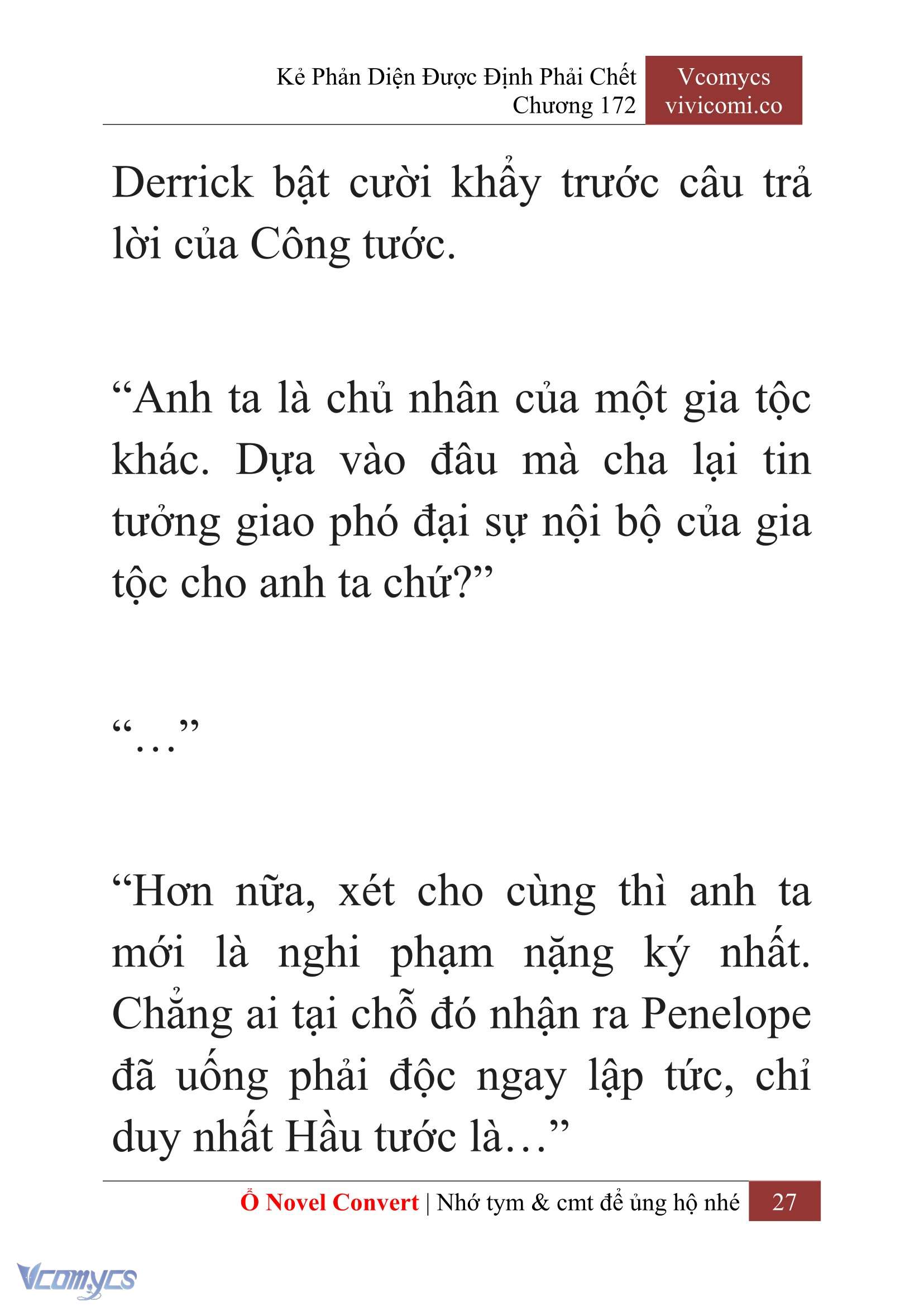 [Novel] Kẻ Phản Diện Được Định Phải Chết Chap 172 - Trang 2