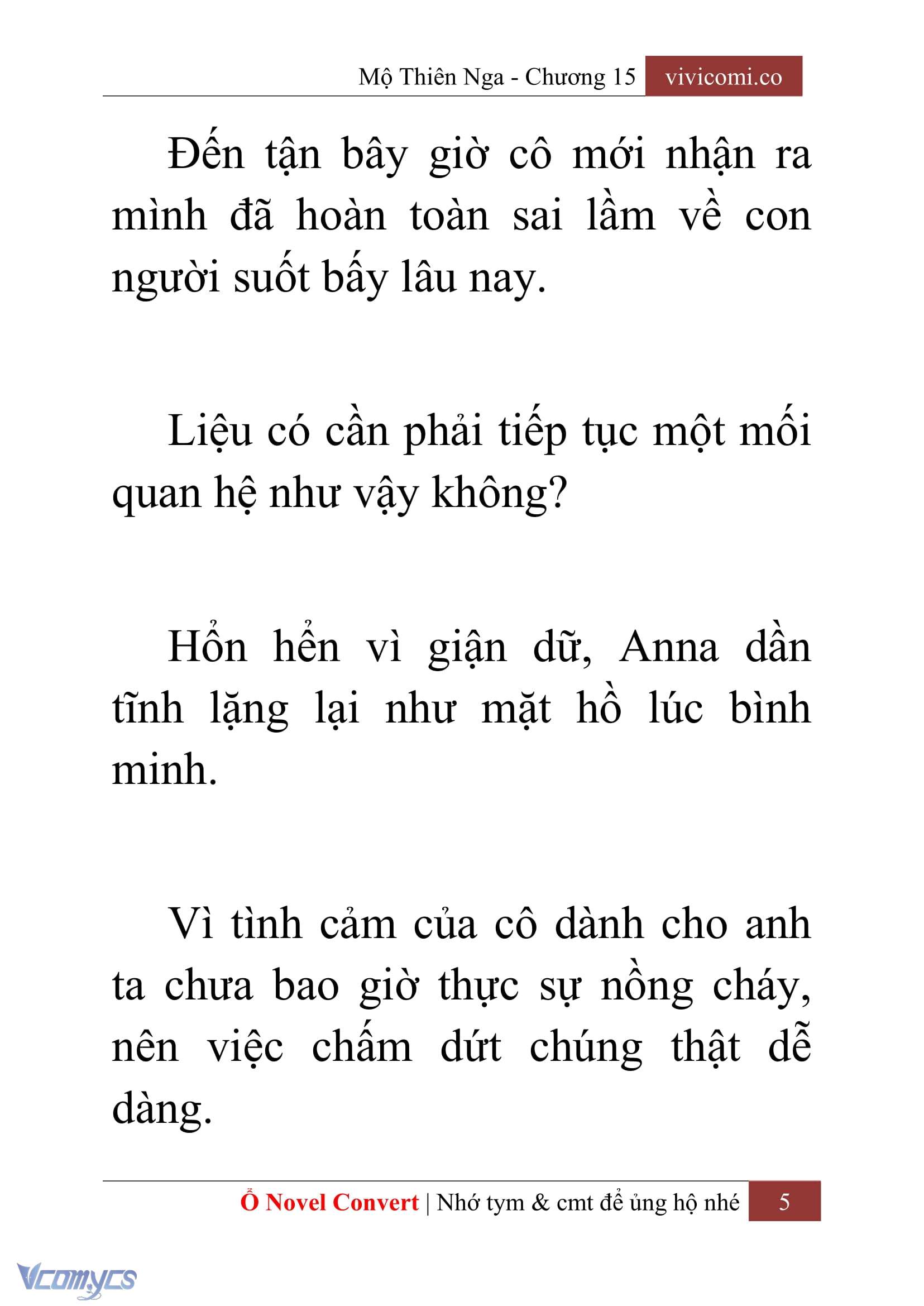 [Novel] Mộ Thiên Nga Chap 15 - Next Chap 16