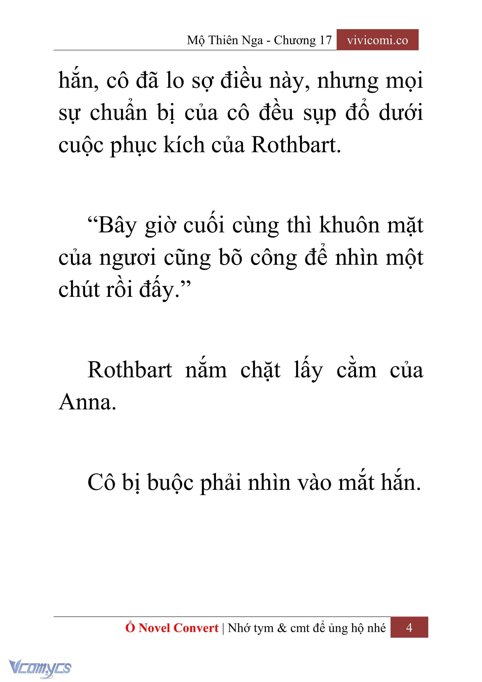 [Novel] Mộ Thiên Nga Chap 17 - Trang 2