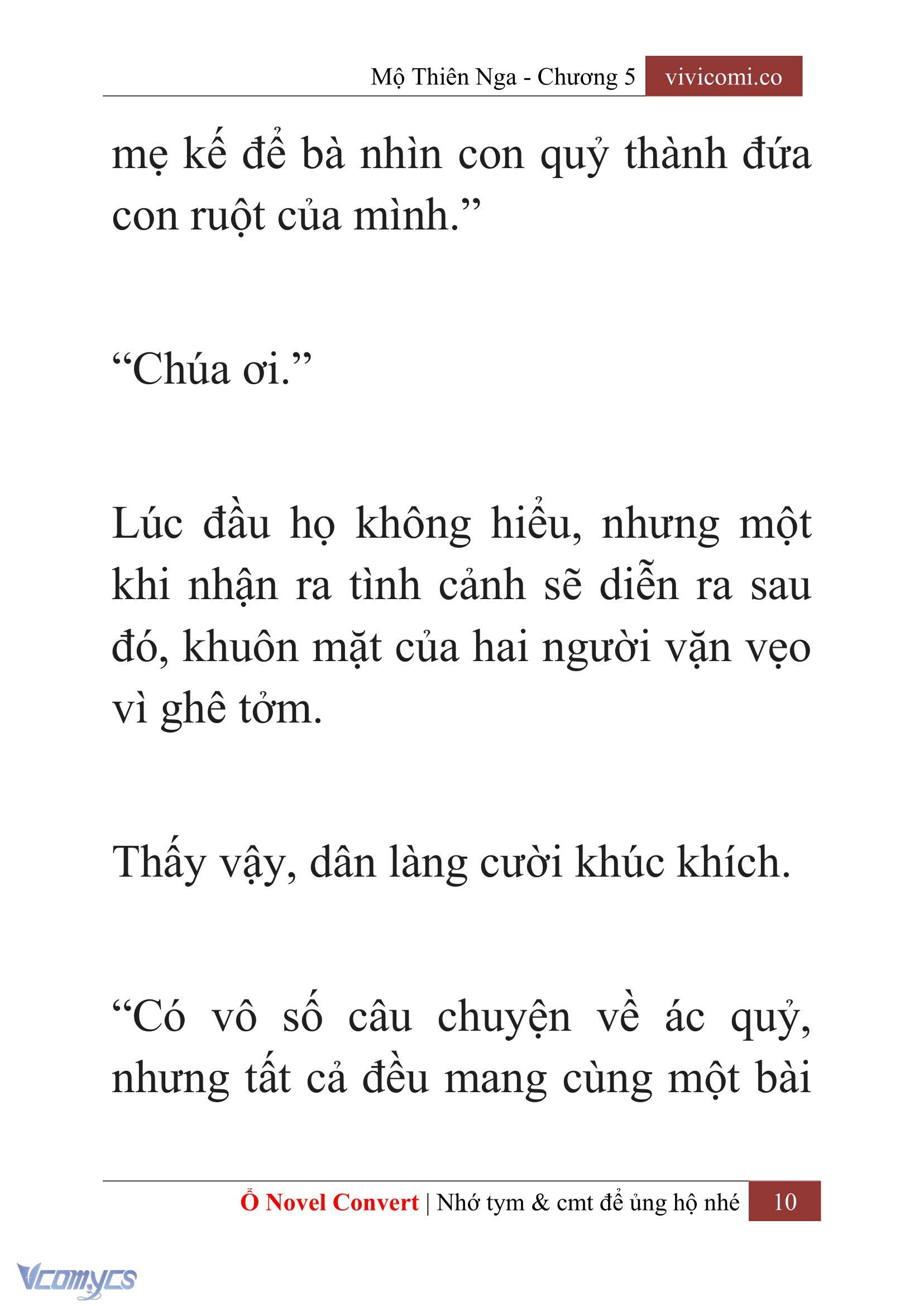 [Novel] Mộ Thiên Nga Chap 5 - Trang 2