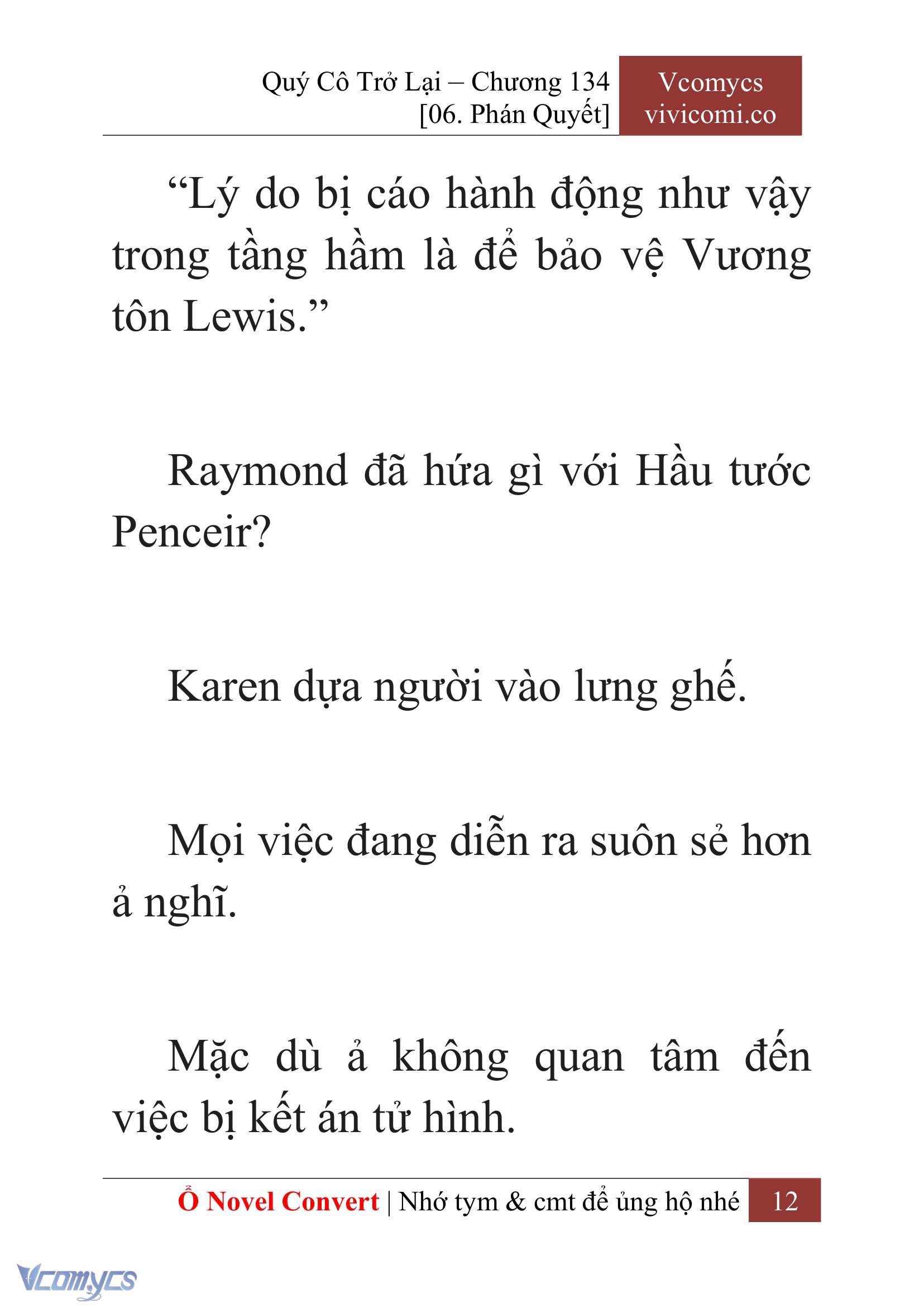 [Novel] Quý Cô Trở Lại Chap 134 - Trang 2