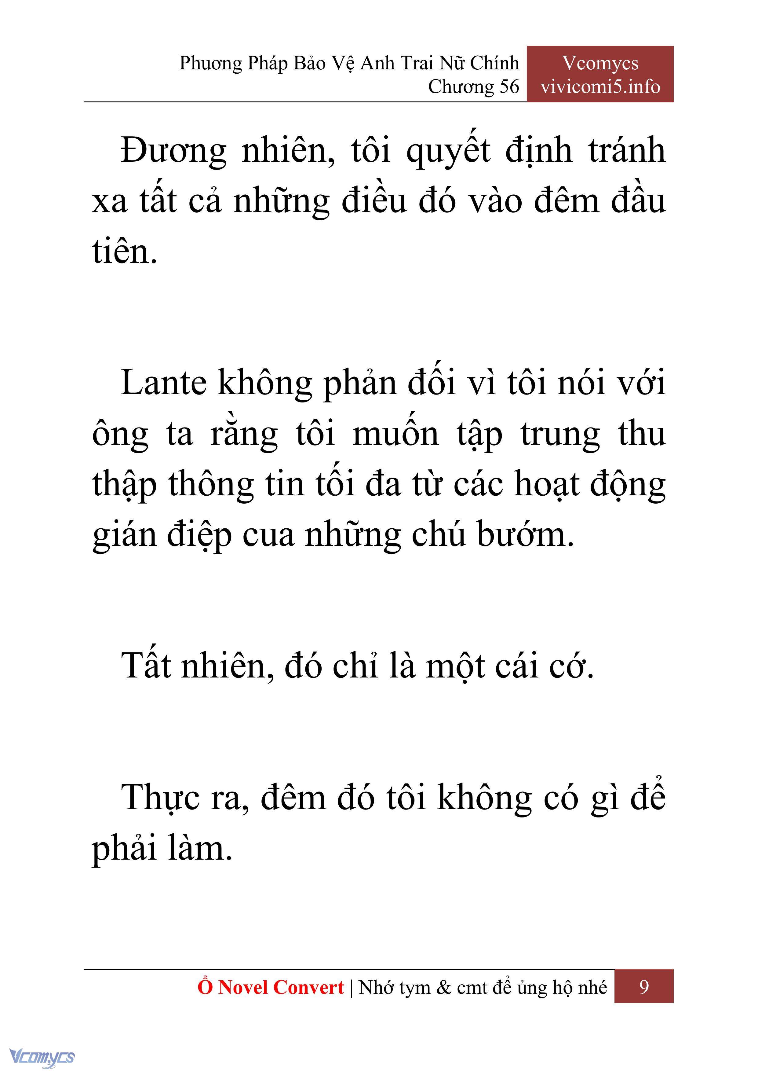 [Novel] Phương Pháp Bảo Vệ Anh Trai Nữ Chính Chap 56 - Trang 2