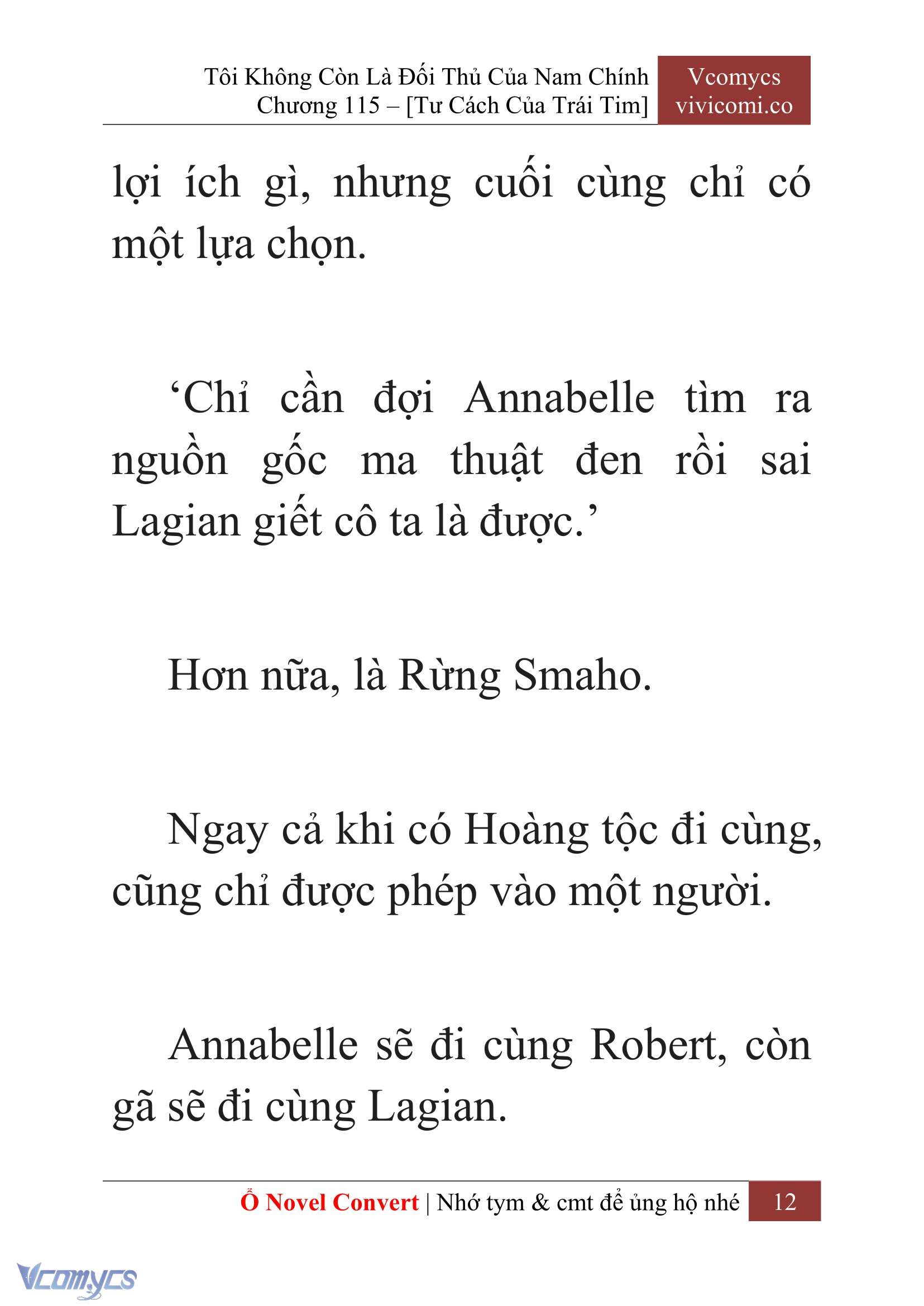 [Novel] Tôi Không Còn Là Đối Thủ Của Nam Chính Chap 115 - Trang 2