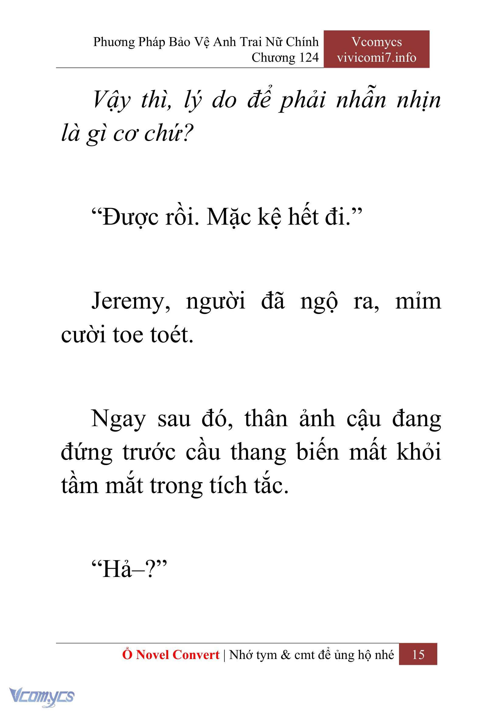 [Novel] Phương Pháp Bảo Vệ Anh Trai Nữ Chính Chap 124 - Trang 2