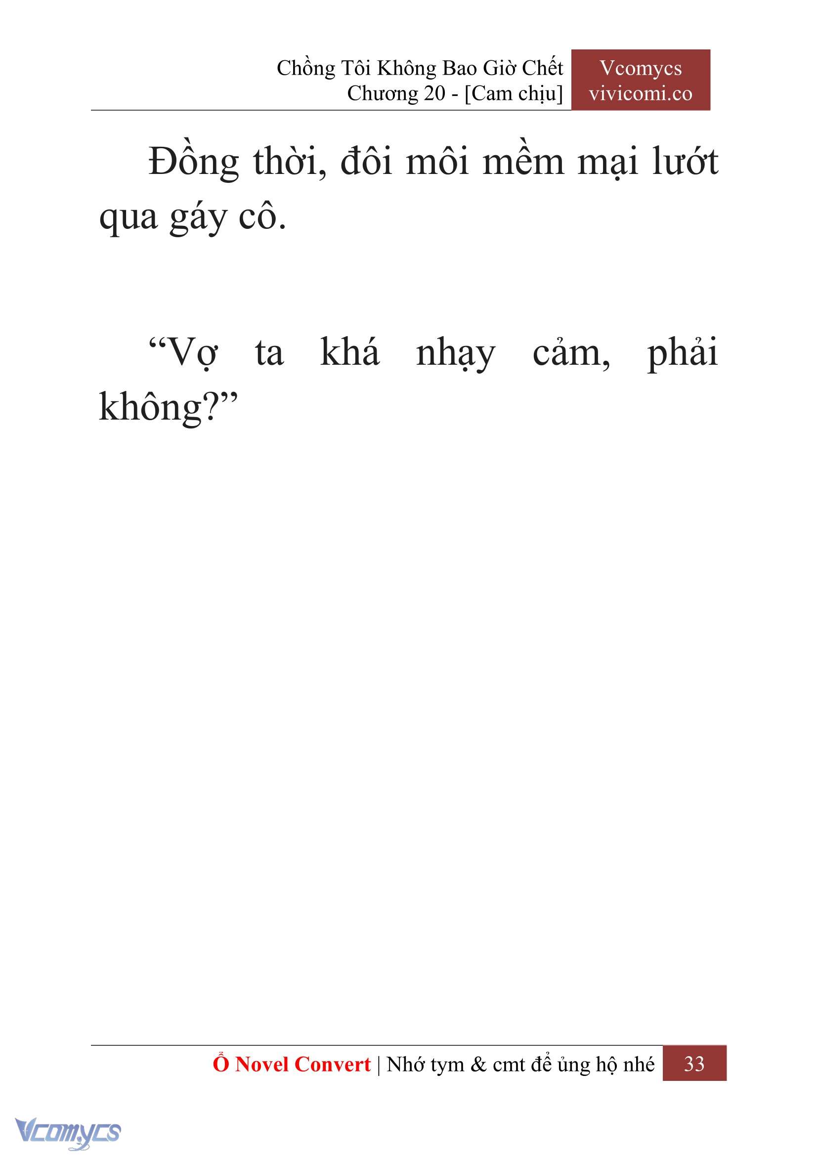 [Novel] Chồng Tôi Không Bao Giờ Chết Chap 20 - Trang 2