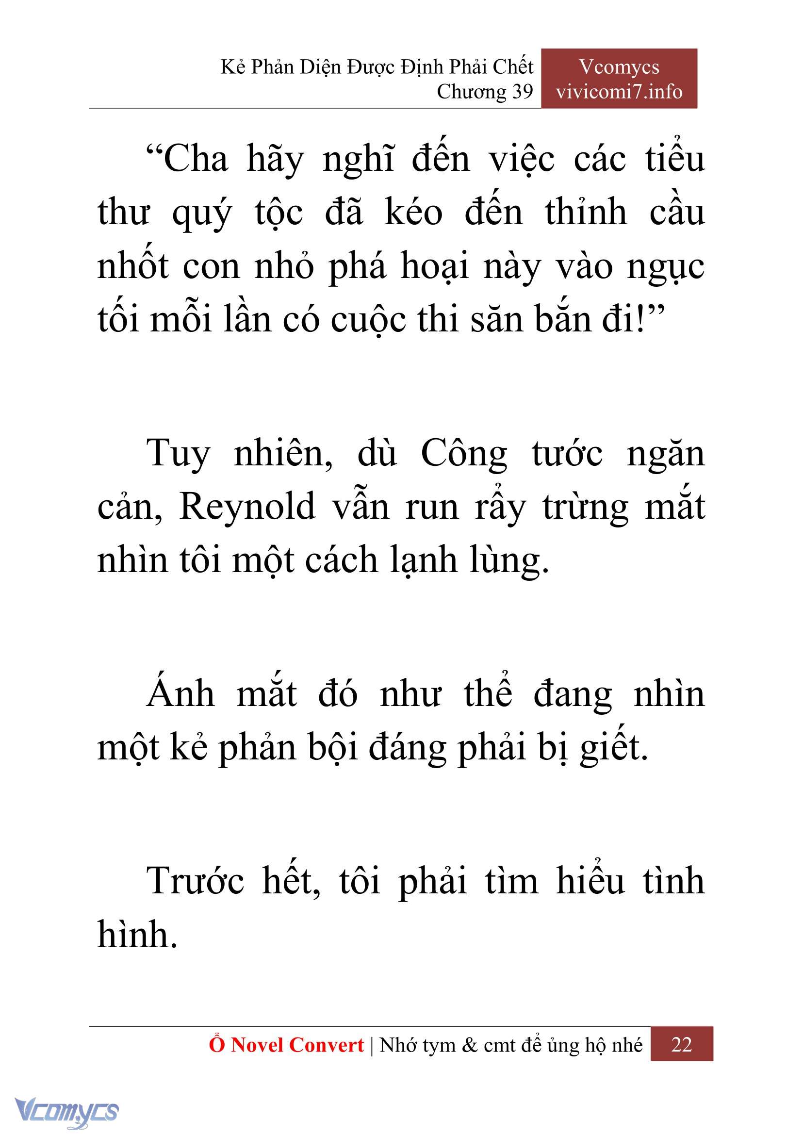 [Novel] Kẻ Phản Diện Được Định Phải Chết Chap 39 - Next Chap 40