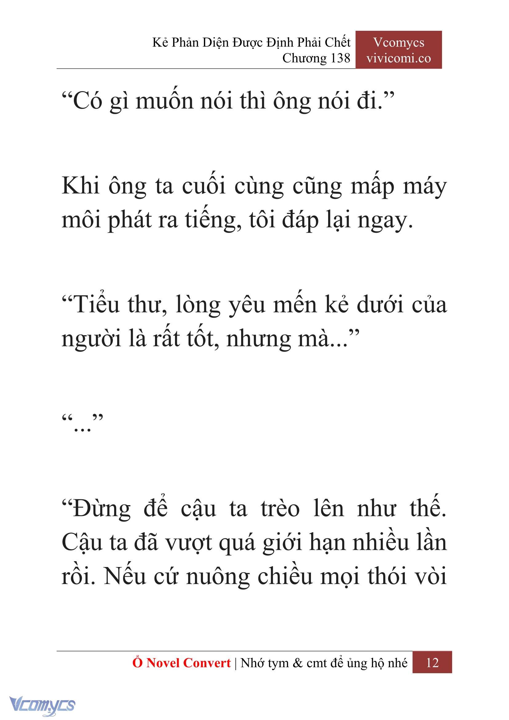 [Novel] Kẻ Phản Diện Được Định Phải Chết Chap 138 - Trang 2