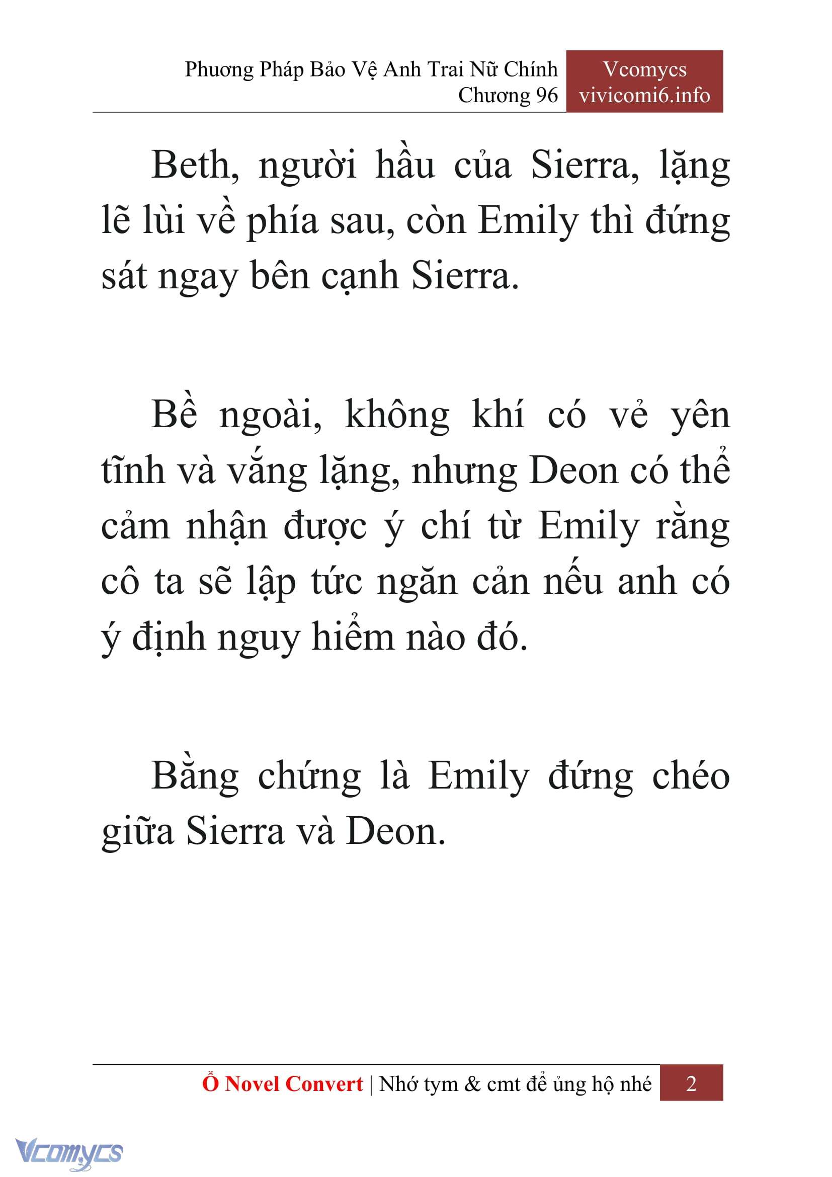 [Novel] Phương Pháp Bảo Vệ Anh Trai Nữ Chính Chap 96 - Trang 2