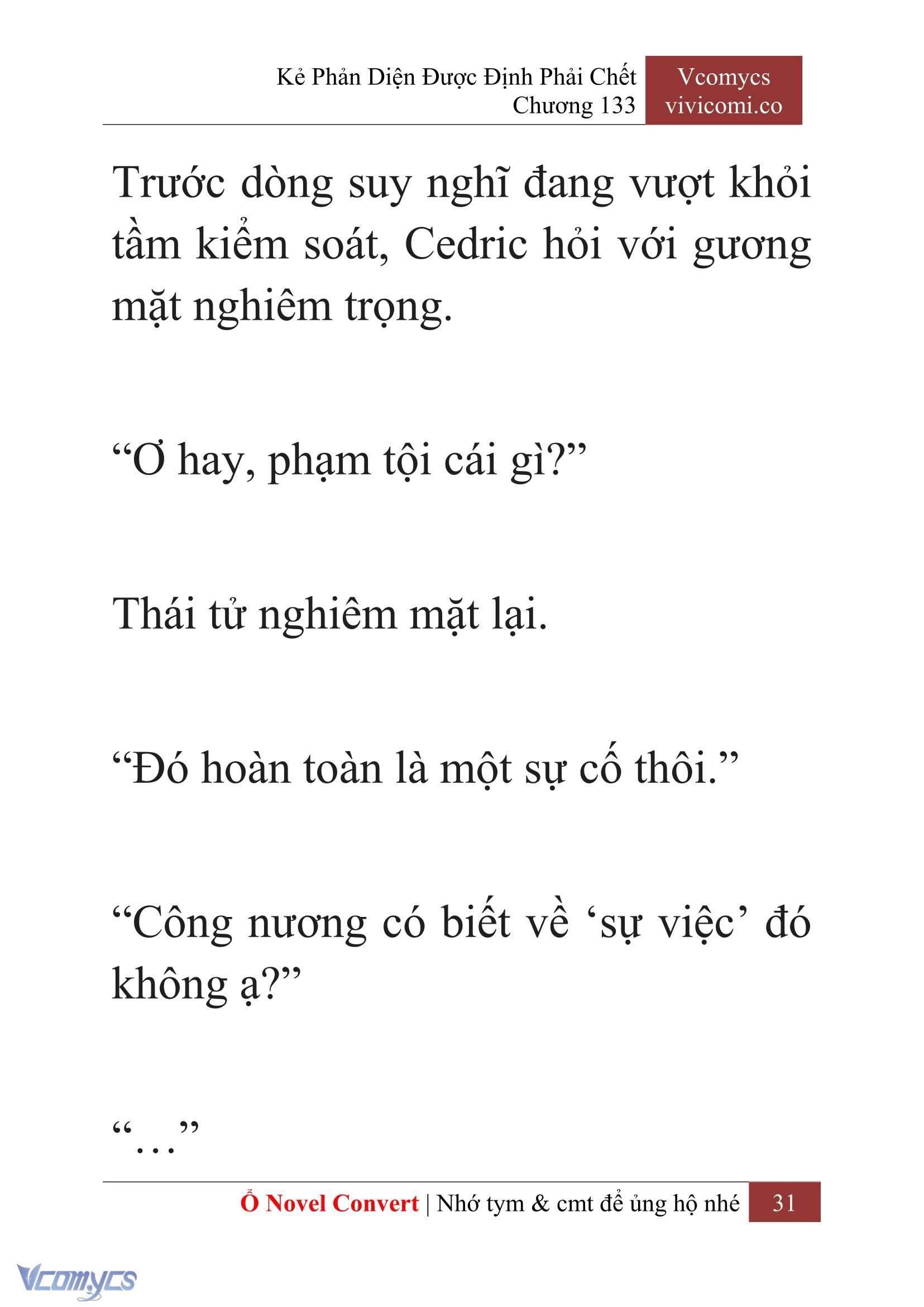 [Novel] Kẻ Phản Diện Được Định Phải Chết Chap 133 - Trang 2