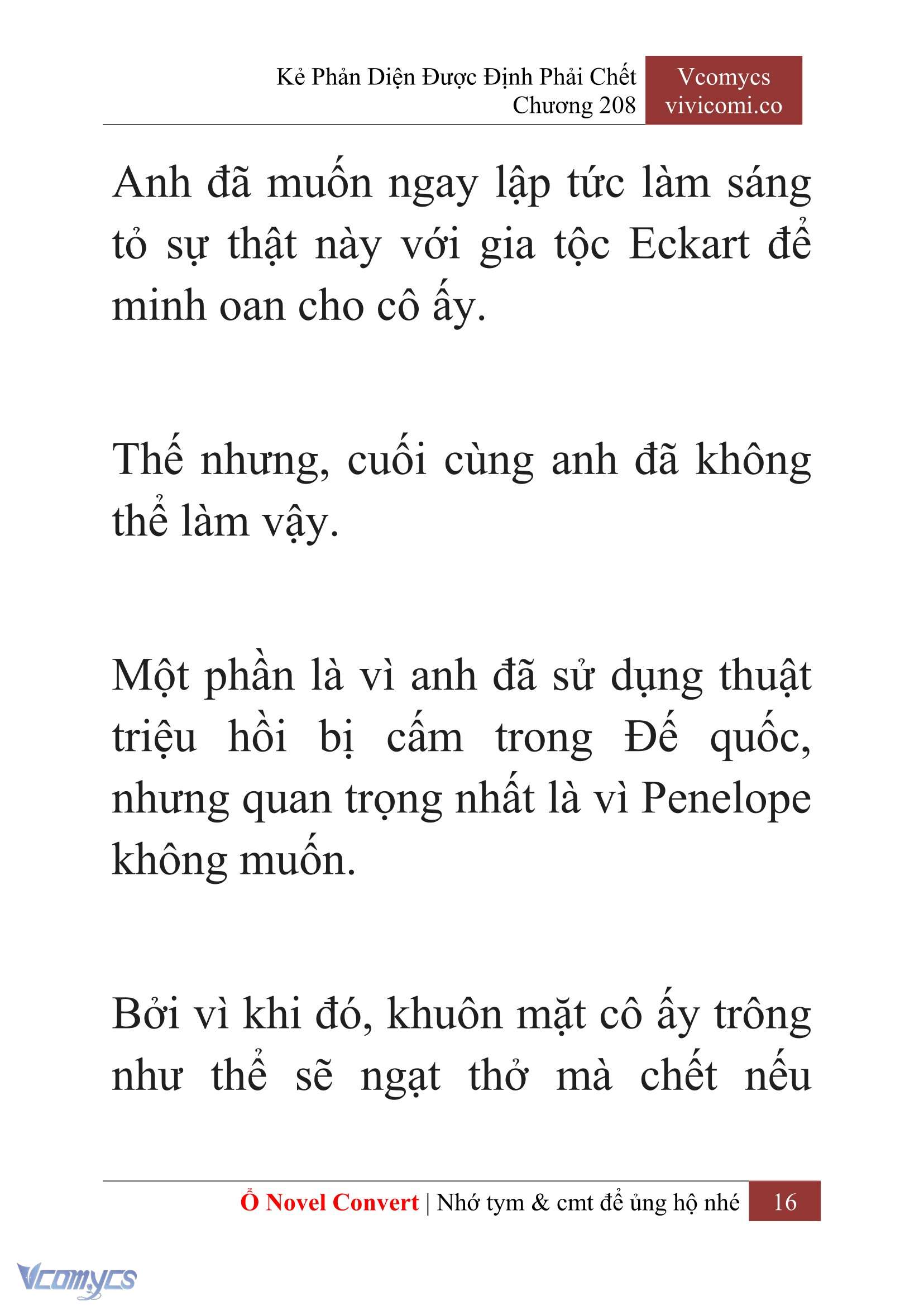 [Novel] Kẻ Phản Diện Được Định Phải Chết Chap 208 - Next Chap 209