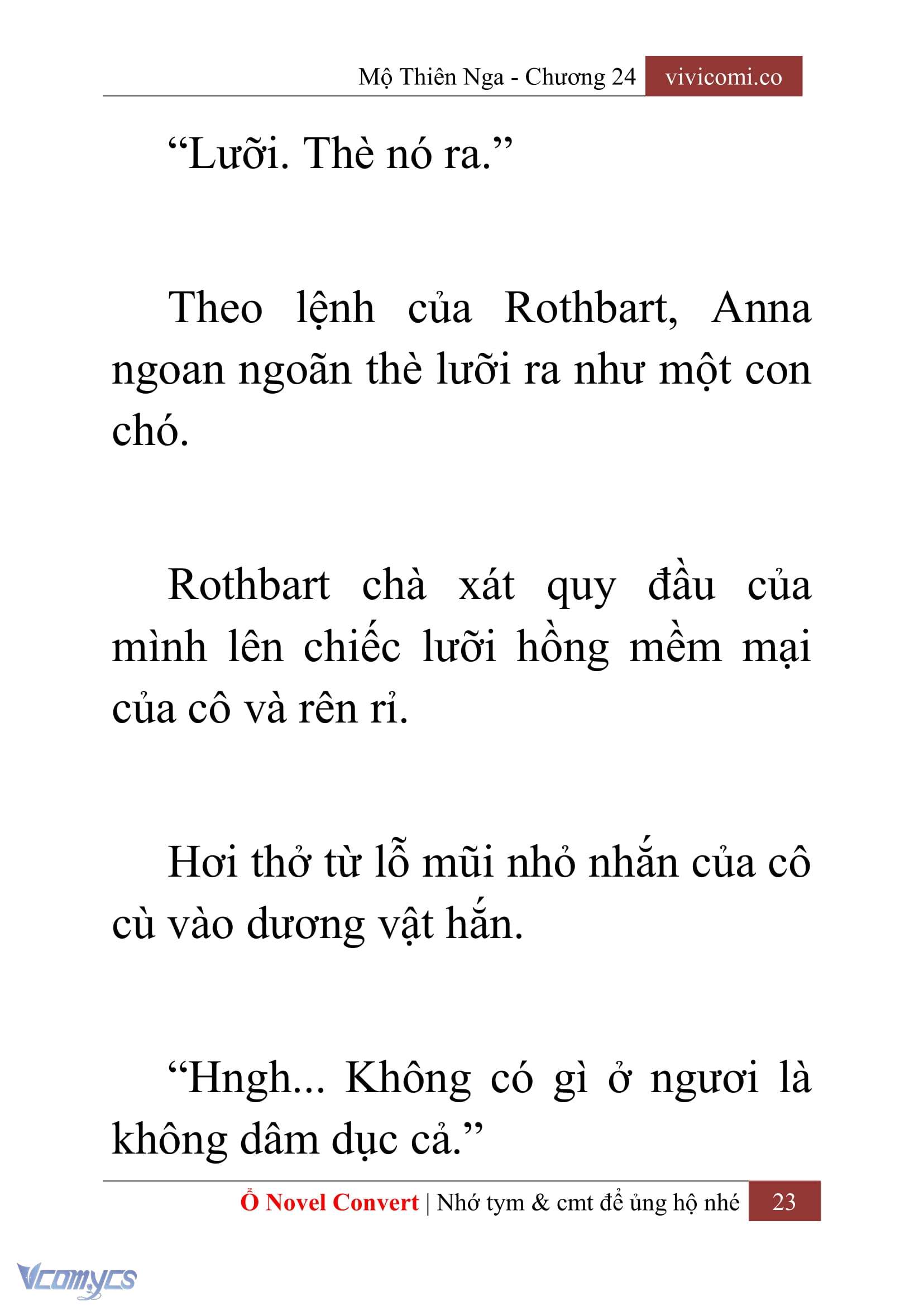 [Novel] Mộ Thiên Nga Chap 24 - Next Chap 25