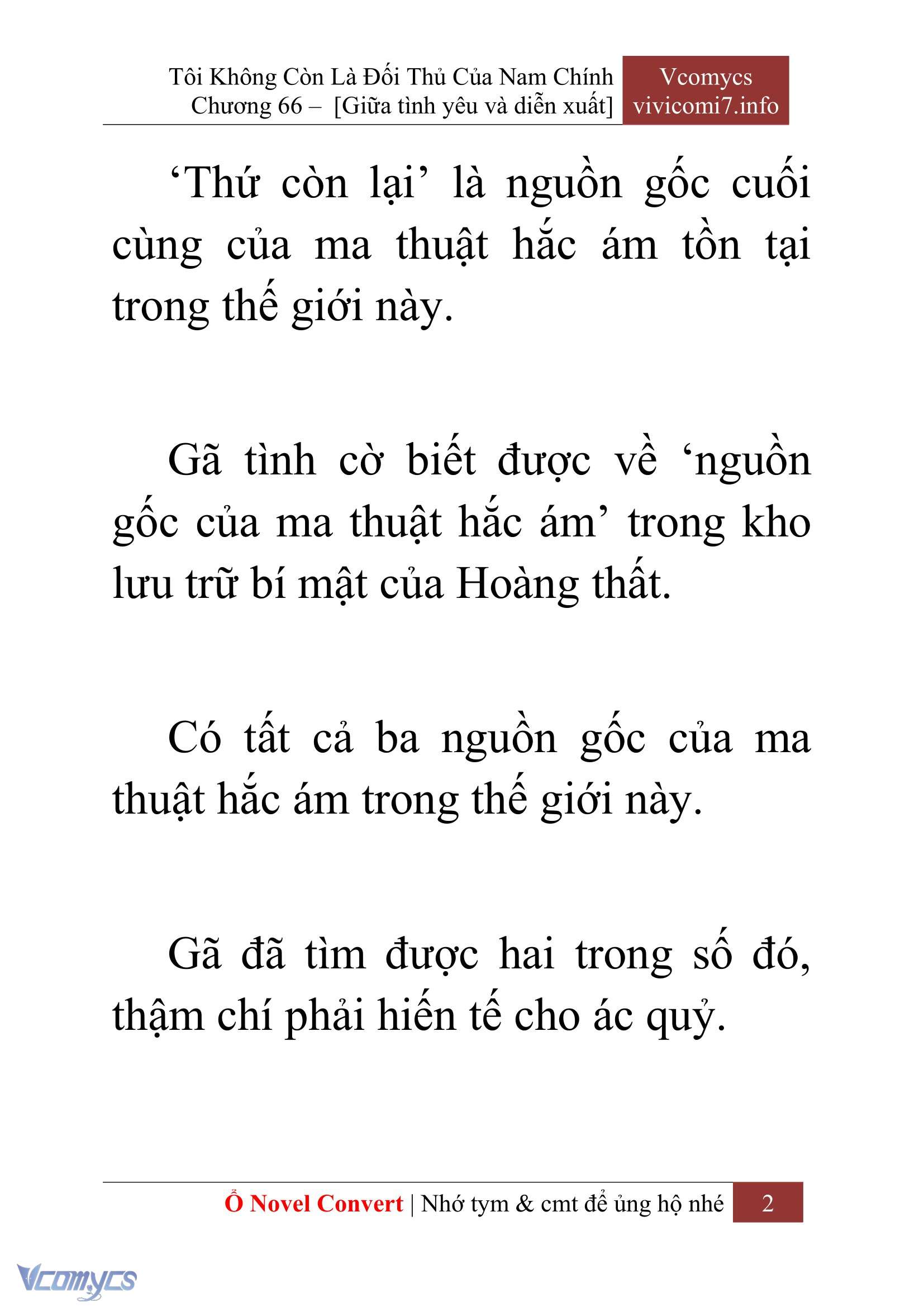 [Novel] Tôi Không Còn Là Đối Thủ Của Nam Chính Chap 66 - Trang 2