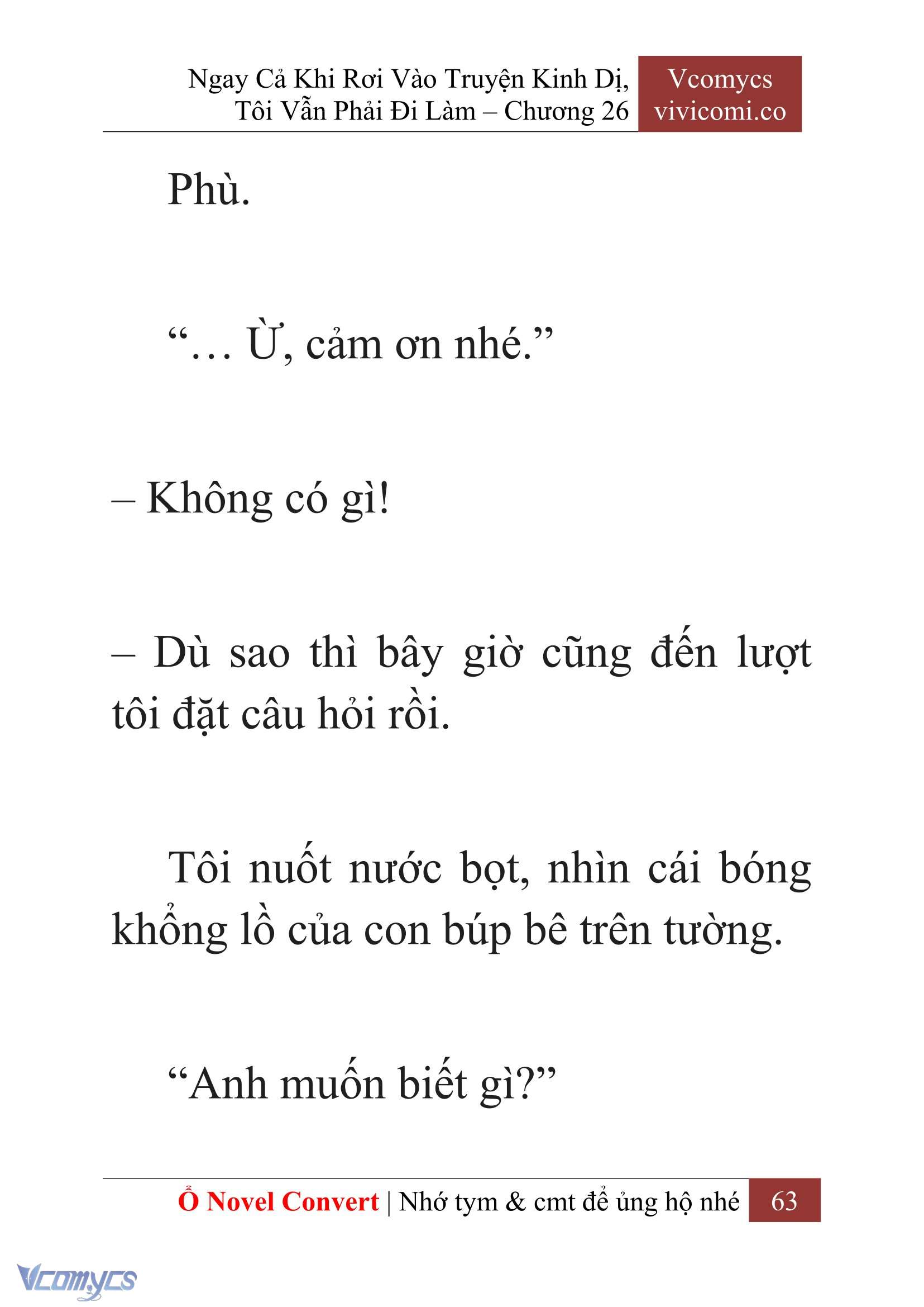 [Novel] Ngay Cả Khi Rơi Vào Truyện Kinh Dị, Tôi Vẫn Phải Đi Làm Chap 26 - Trang 2