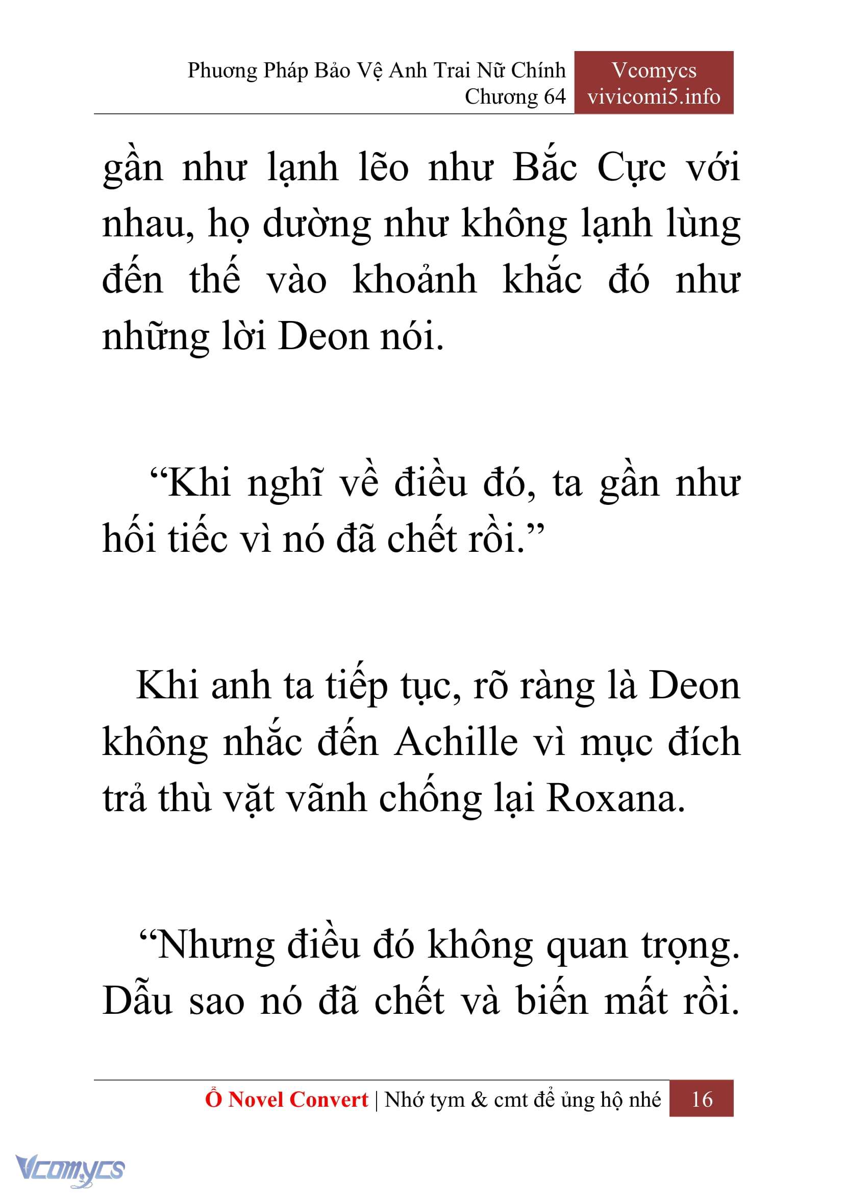 [Novel] Phương Pháp Bảo Vệ Anh Trai Nữ Chính Chap 64 - Trang 2
