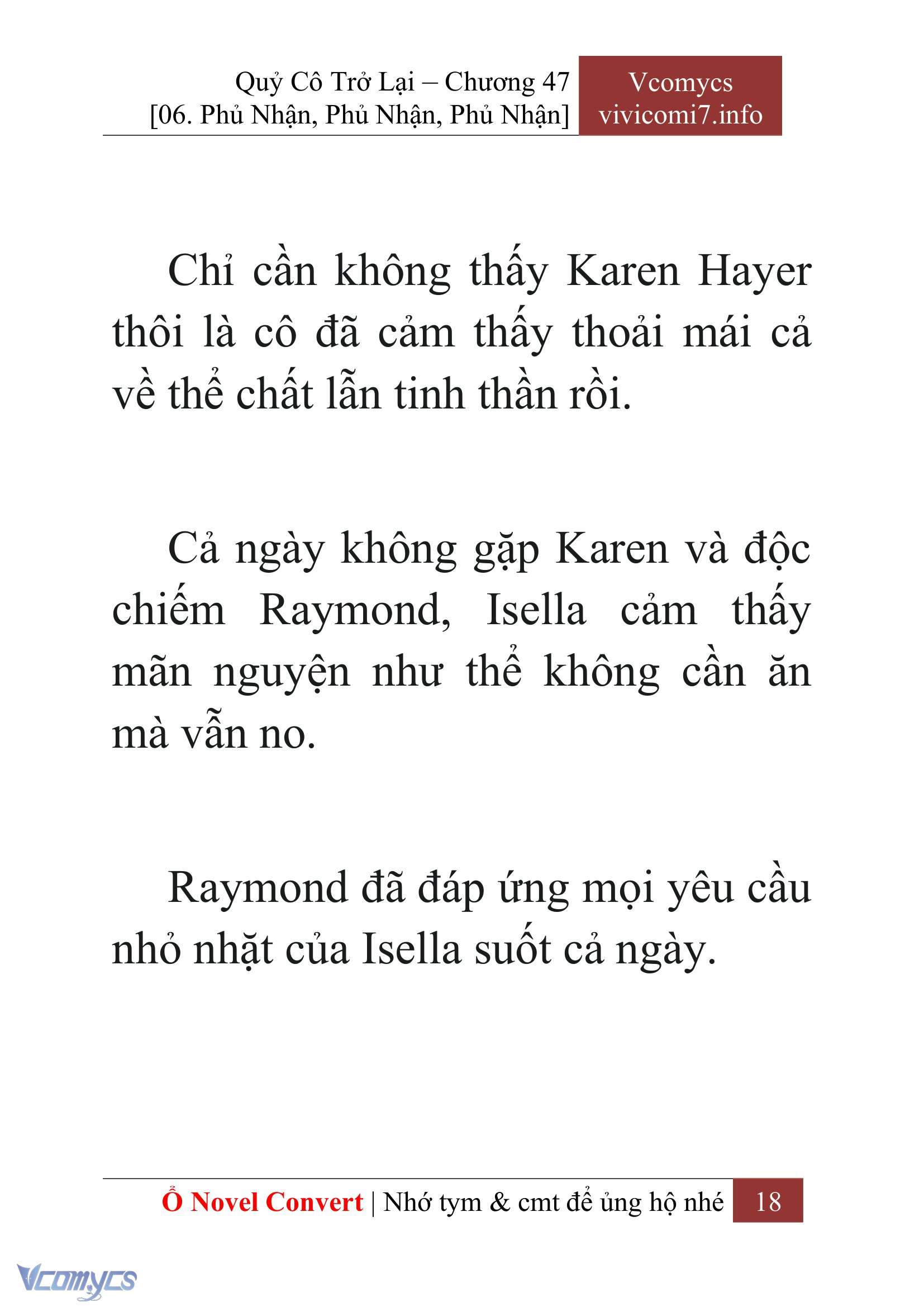 [Novel] Quý Cô Trở Lại Chap 47 - Trang 2