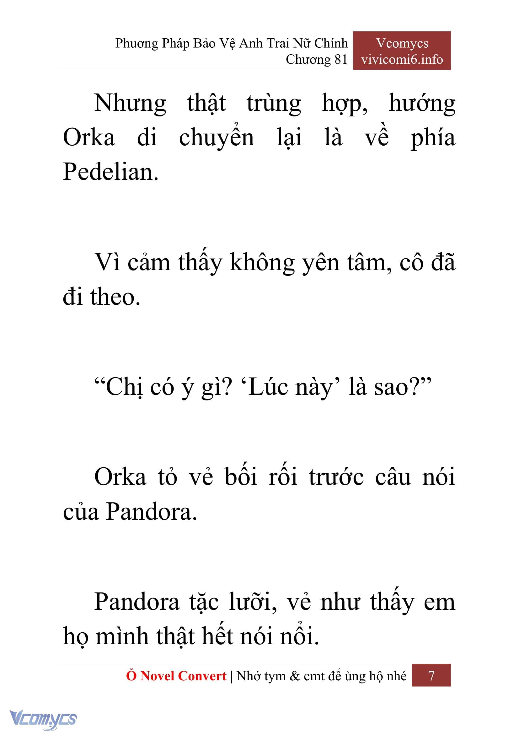 [Novel] Phương Pháp Bảo Vệ Anh Trai Nữ Chính Chap 81 - Trang 2