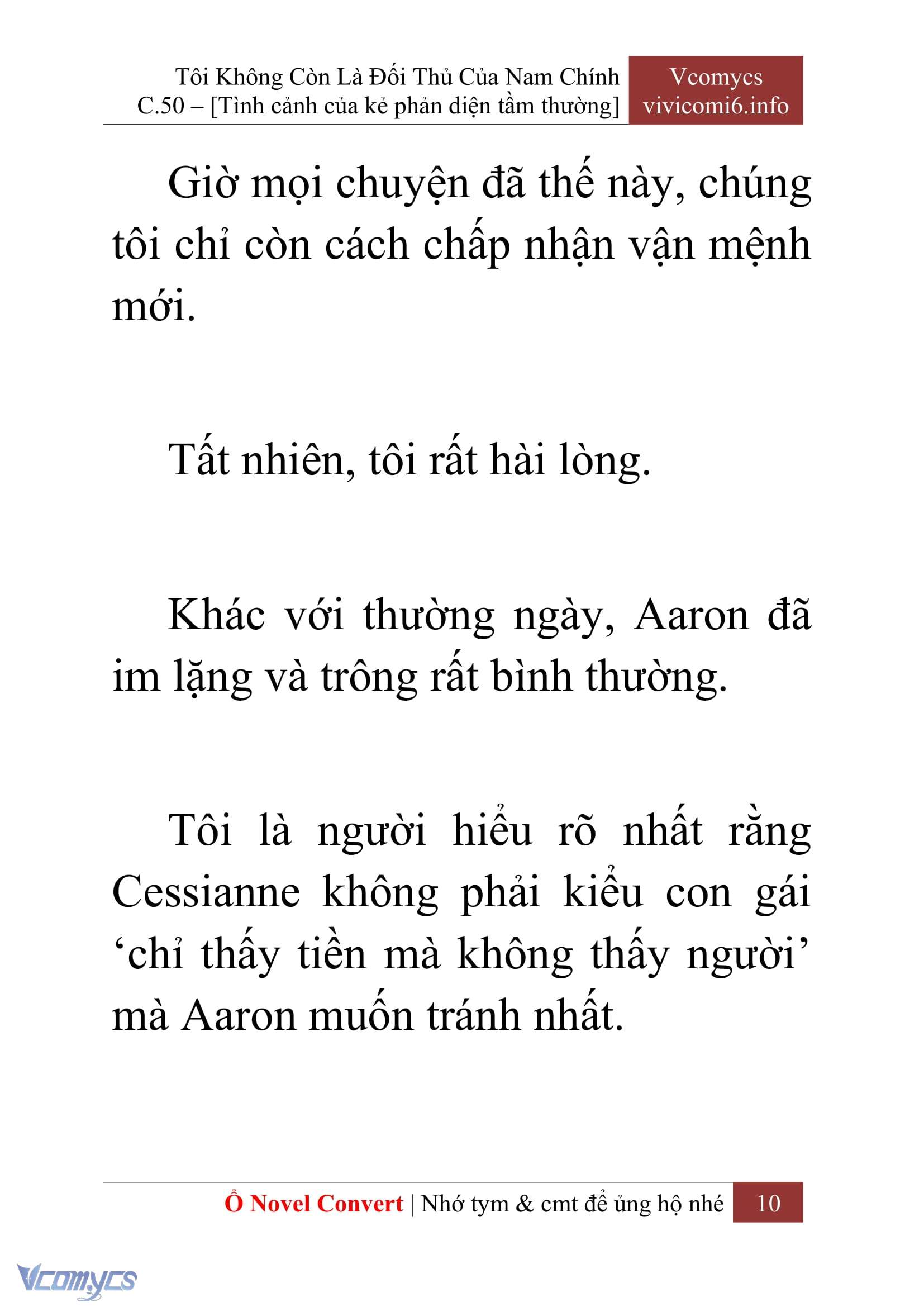 [Novel] Tôi Không Còn Là Đối Thủ Của Nam Chính Chap 50 - Trang 2