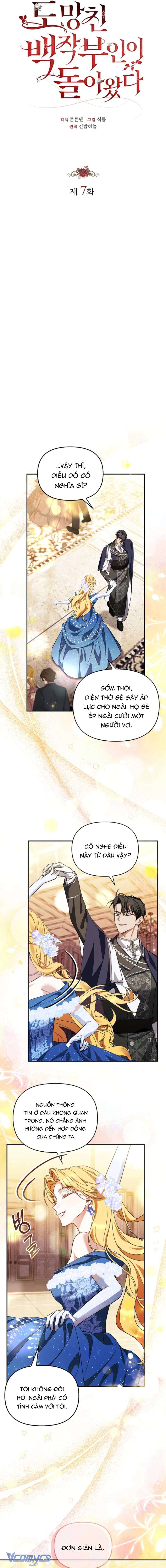 Nữ Bá Tước Bỏ Trốn Đã Quay Trở Lại Chap 7 - Next Chap 8