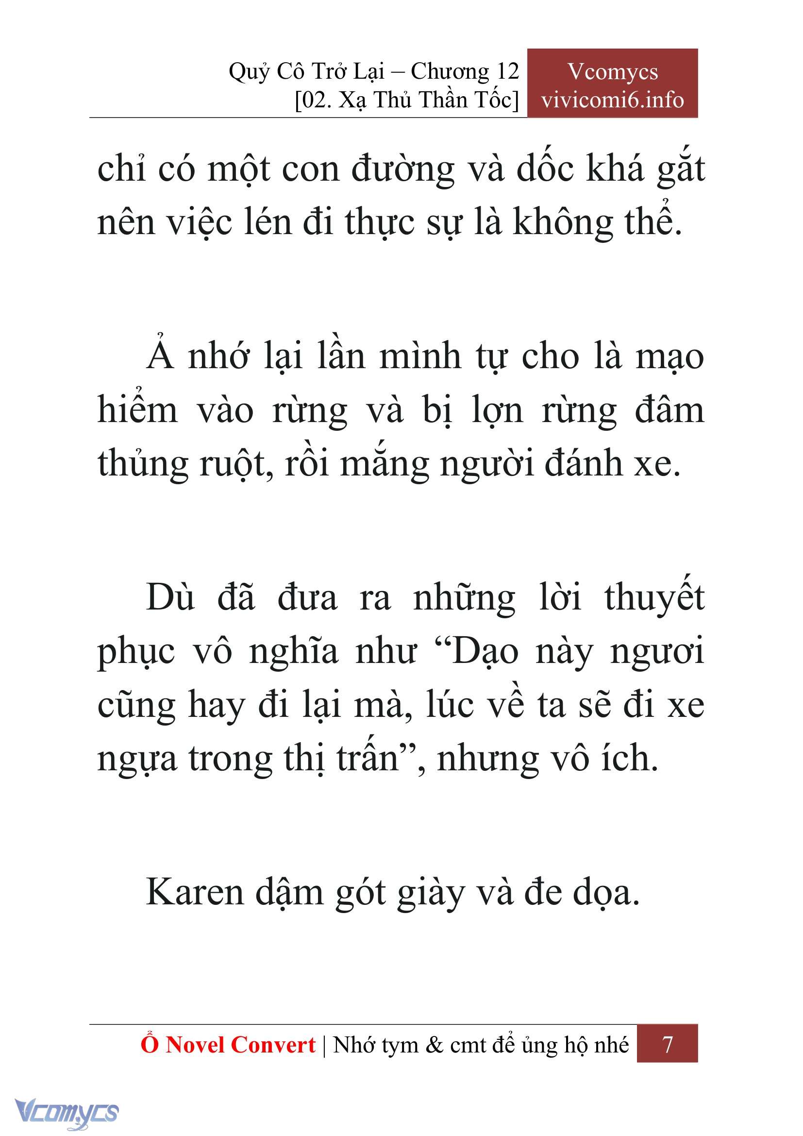 [Novel] Quý Cô Trở Lại Chap 12 - Trang 2