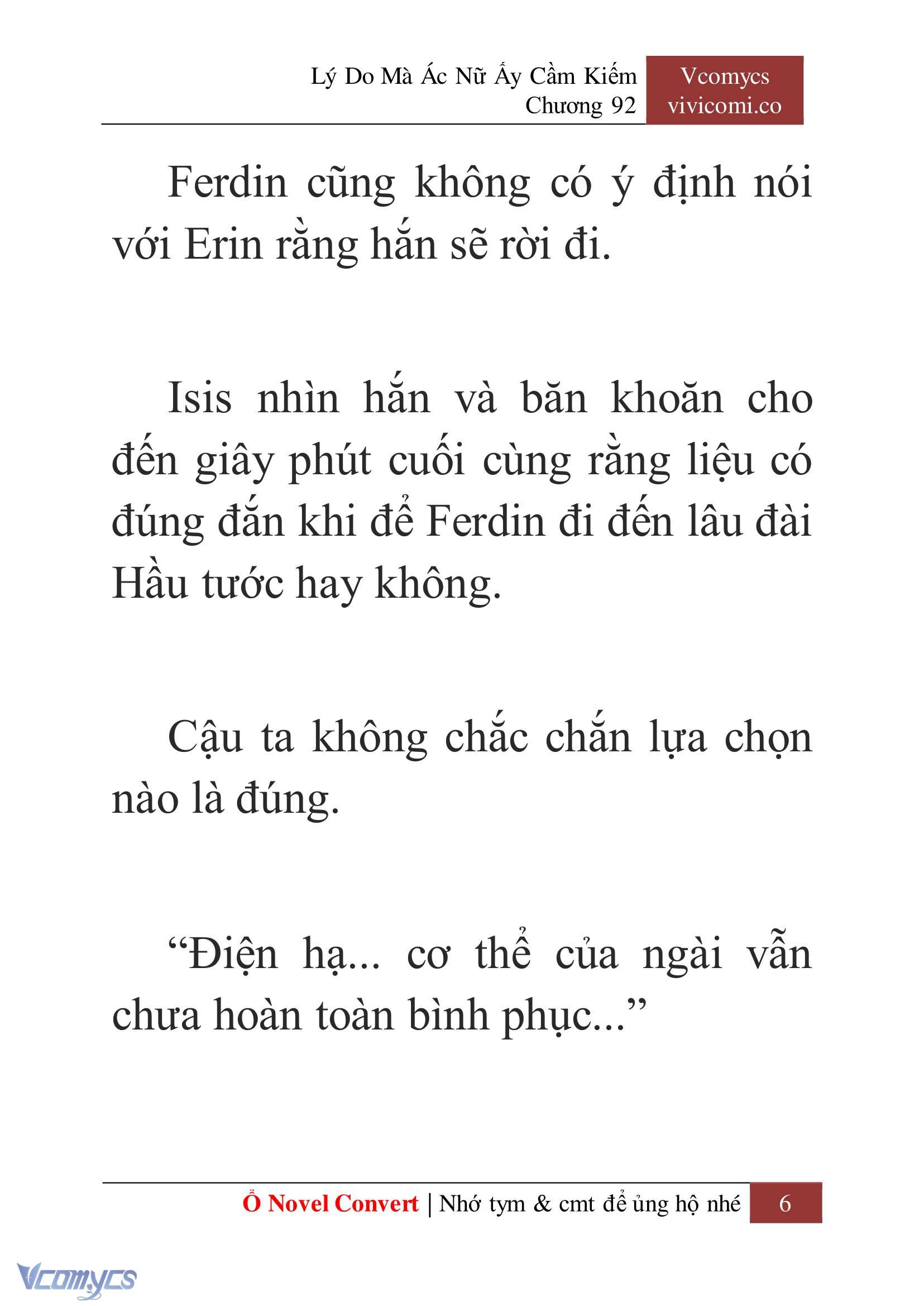 [Novel] Lý Do Mà Ác Nữ Ấy Cầm Kiếm Chap 92 - Next Chap 93