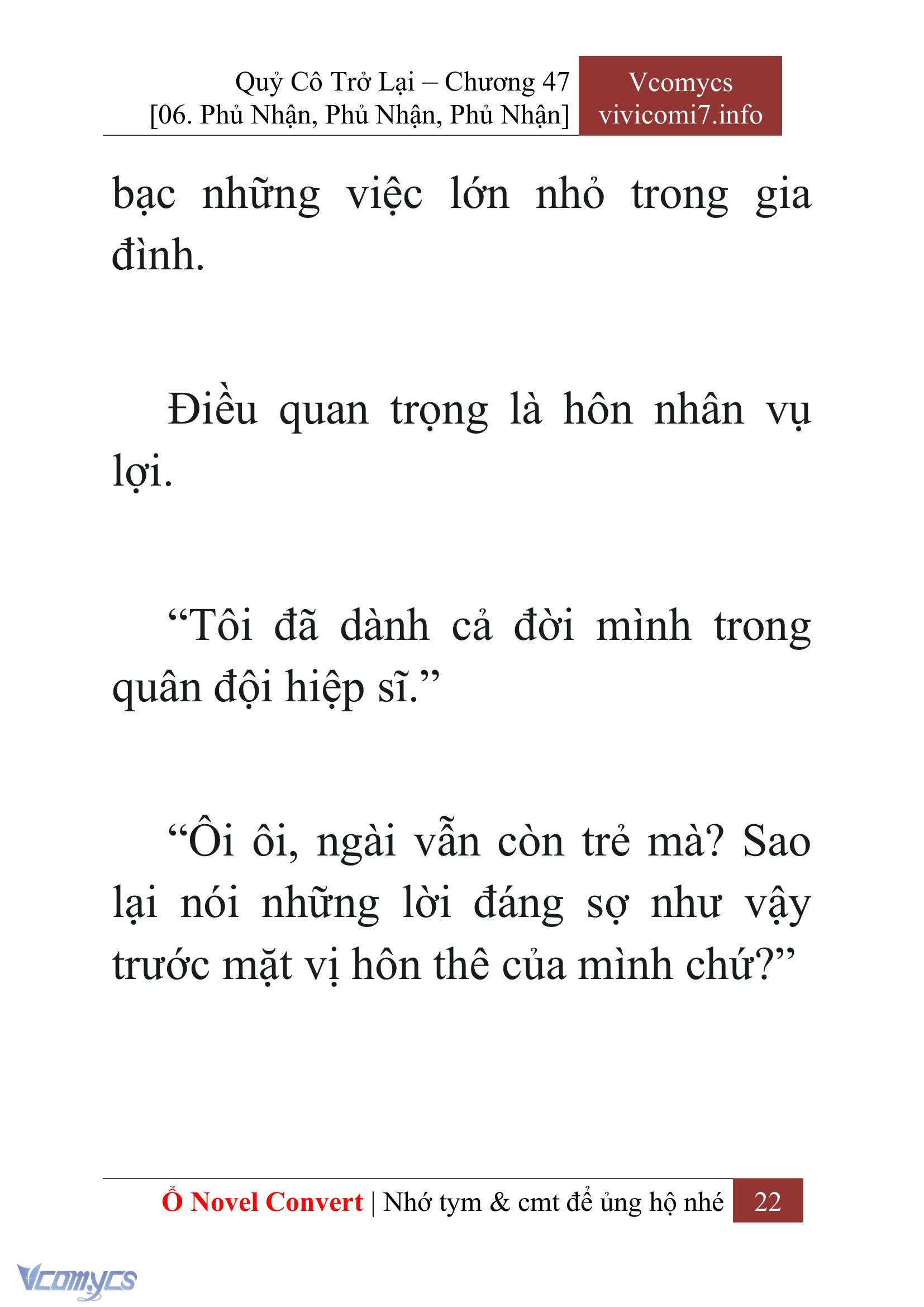[Novel] Quý Cô Trở Lại Chap 47 - Trang 2