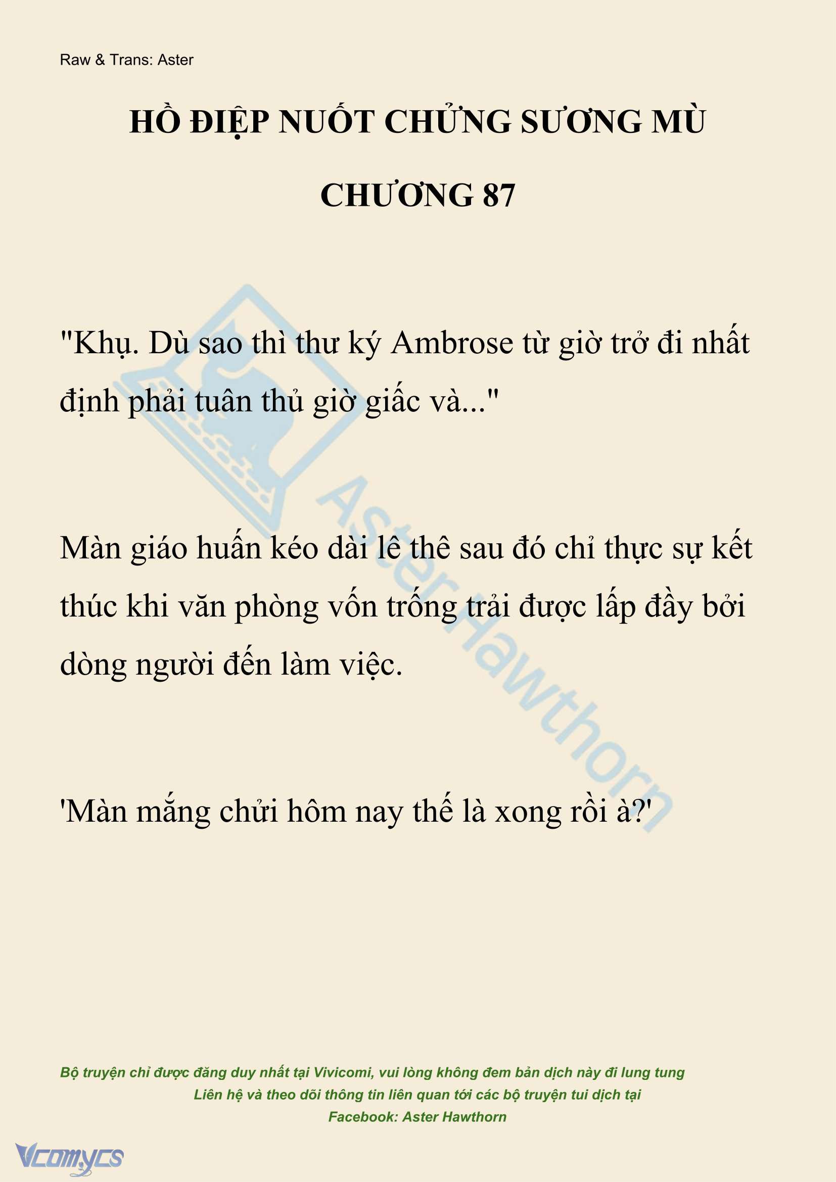 [NOVEL] Hồ Điệp Nuốt Chửng Sương Mù Chap 87 - Trang 2