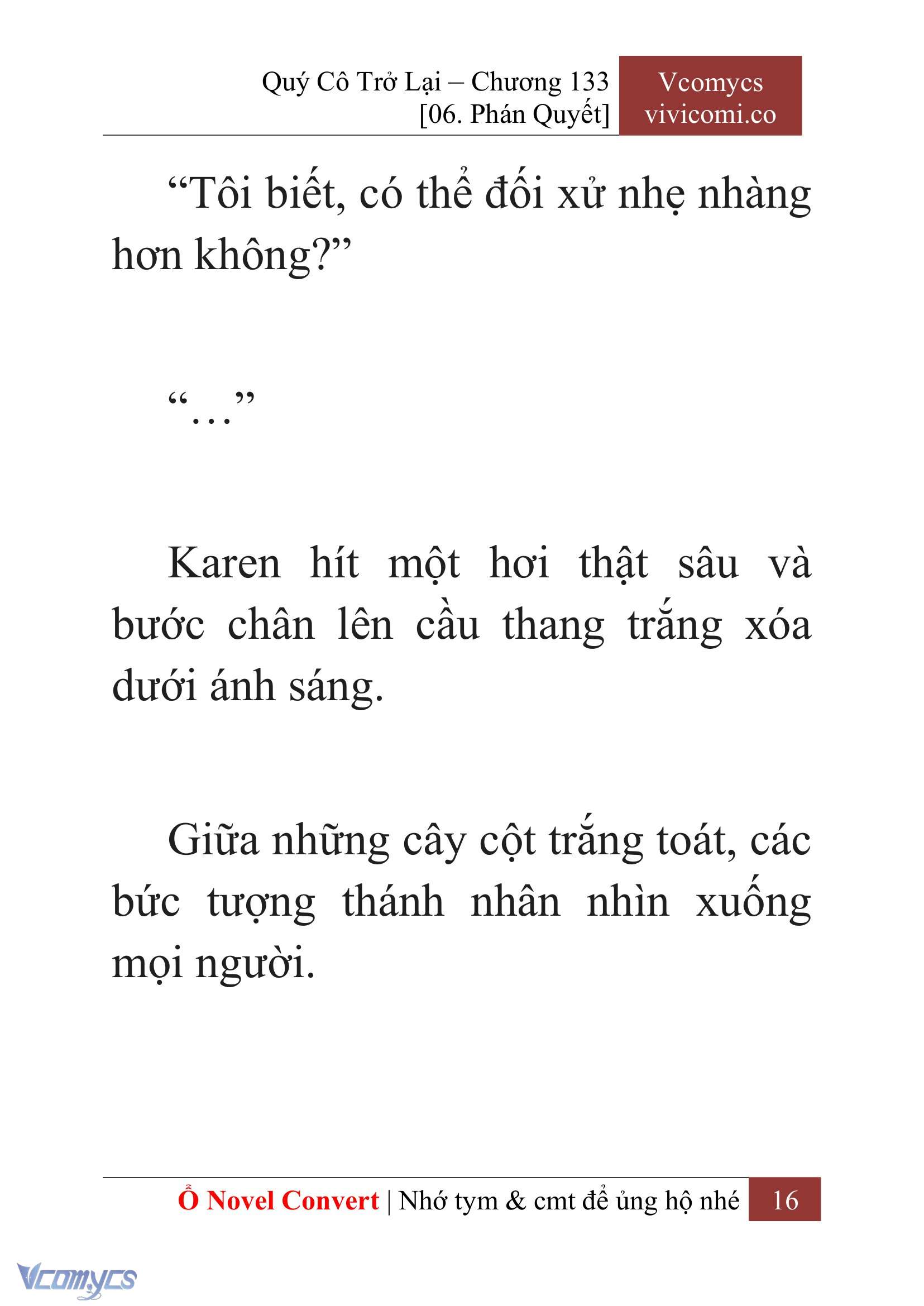 [Novel] Quý Cô Trở Lại Chap 133 - Next Chap 134