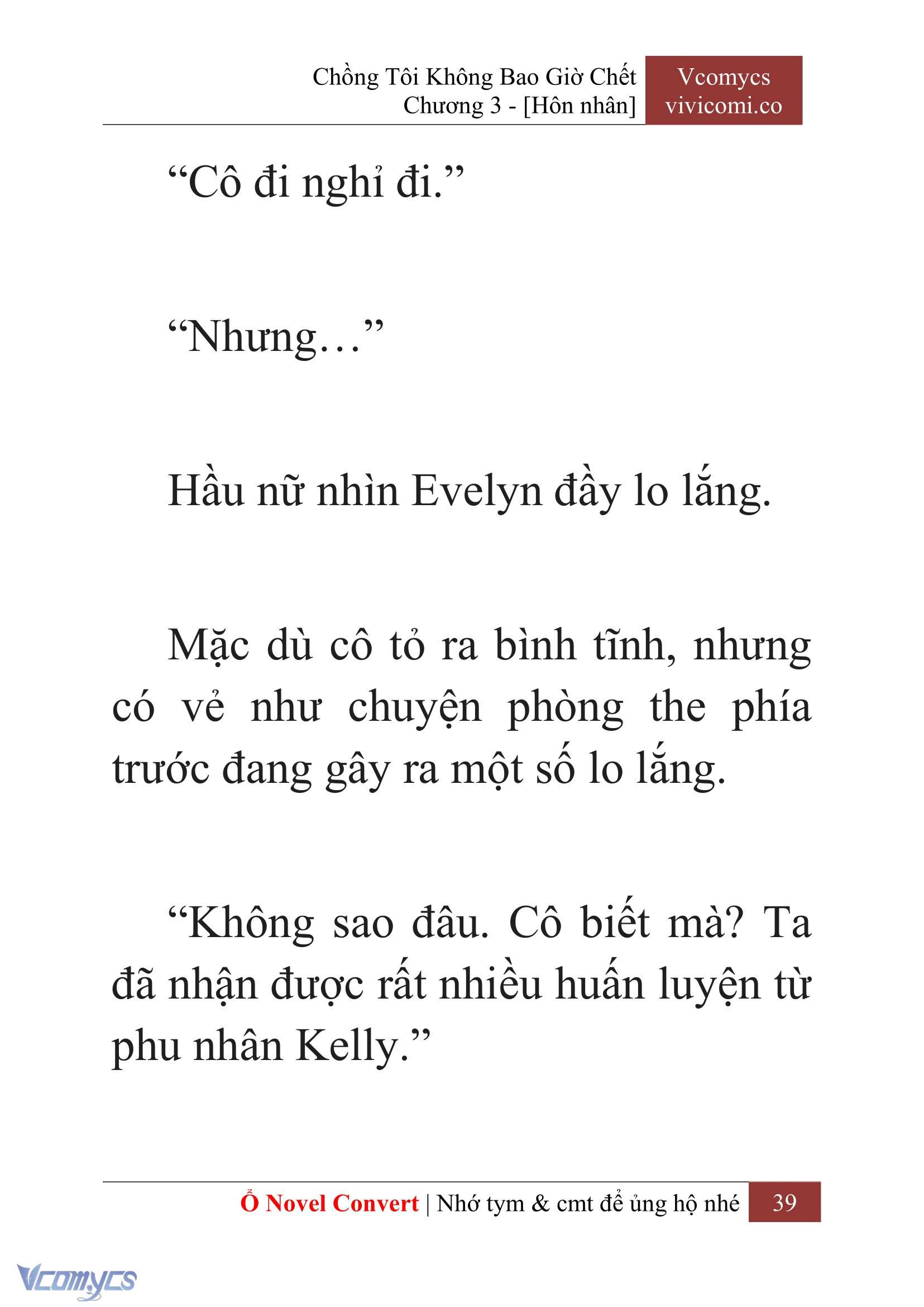 [Novel] Chồng Tôi Không Bao Giờ Chết Chap 3 - Trang 2
