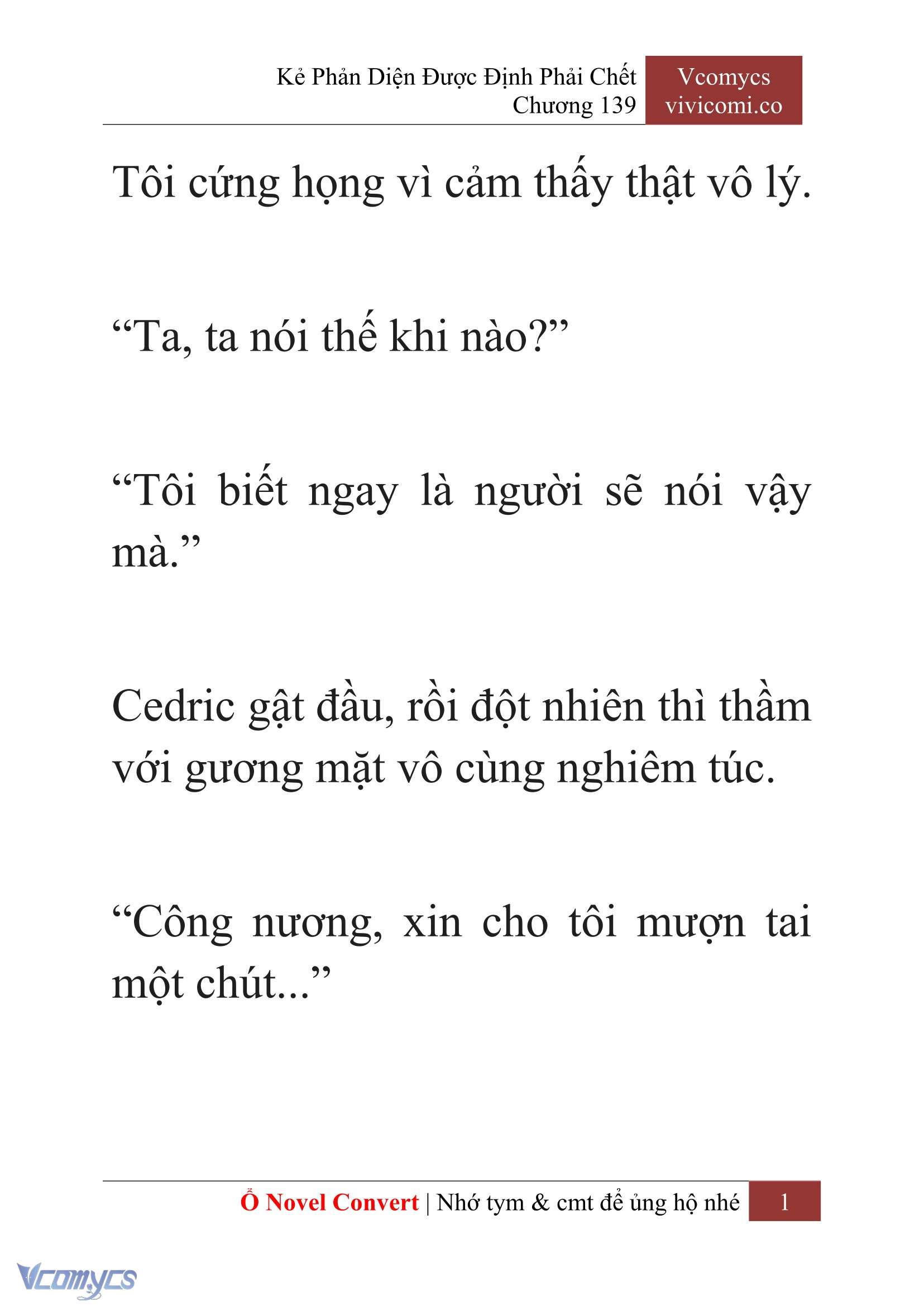 [Novel] Kẻ Phản Diện Được Định Phải Chết Chap 139 - Trang 2