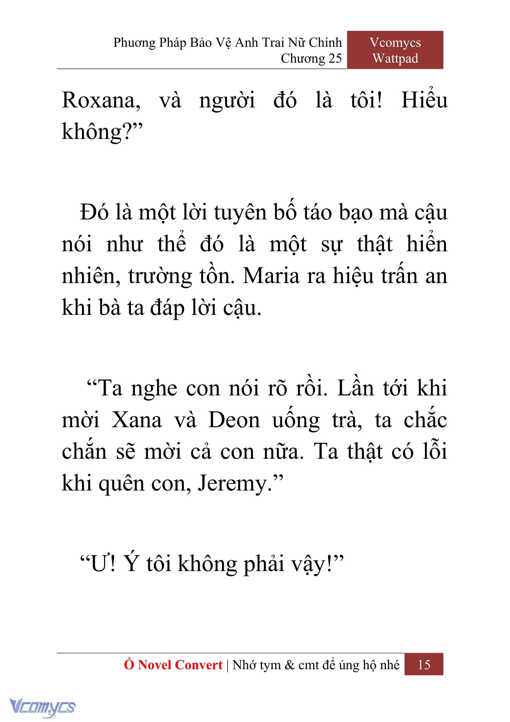 [Novel] Phương Pháp Bảo Vệ Anh Trai Nữ Chính Chap 25 - Trang 2