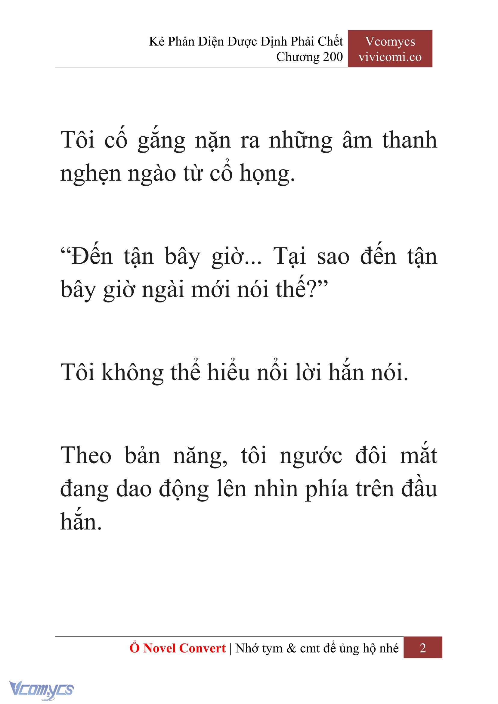[Novel] Kẻ Phản Diện Được Định Phải Chết Chap 200 - Trang 2