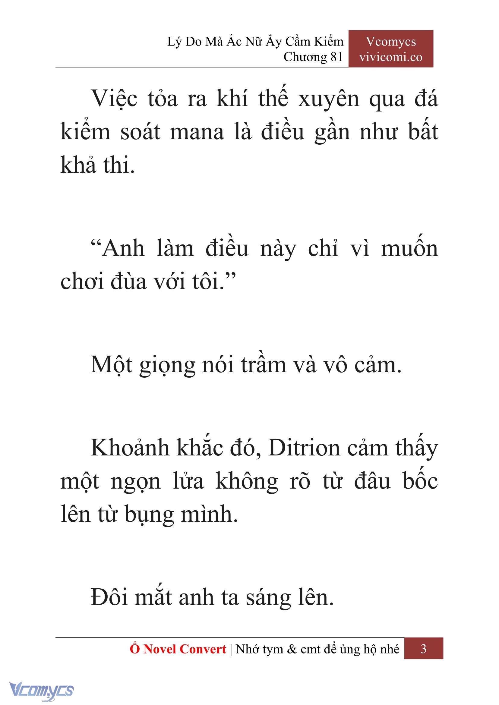 [Novel] Lý Do Mà Ác Nữ Ấy Cầm Kiếm Chap 81 - Next Chap 82
