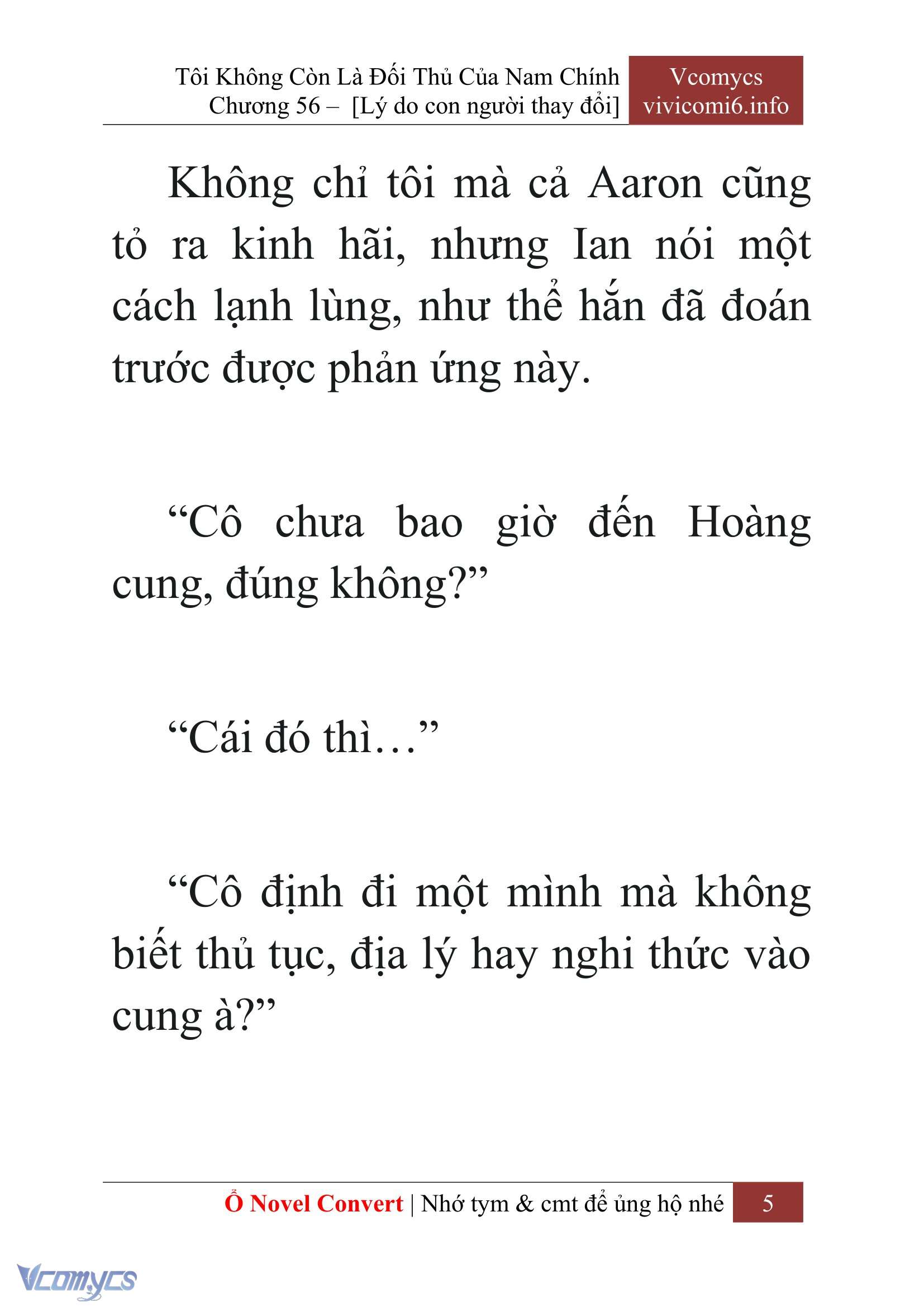 [Novel] Tôi Không Còn Là Đối Thủ Của Nam Chính Chap 56 - Trang 2