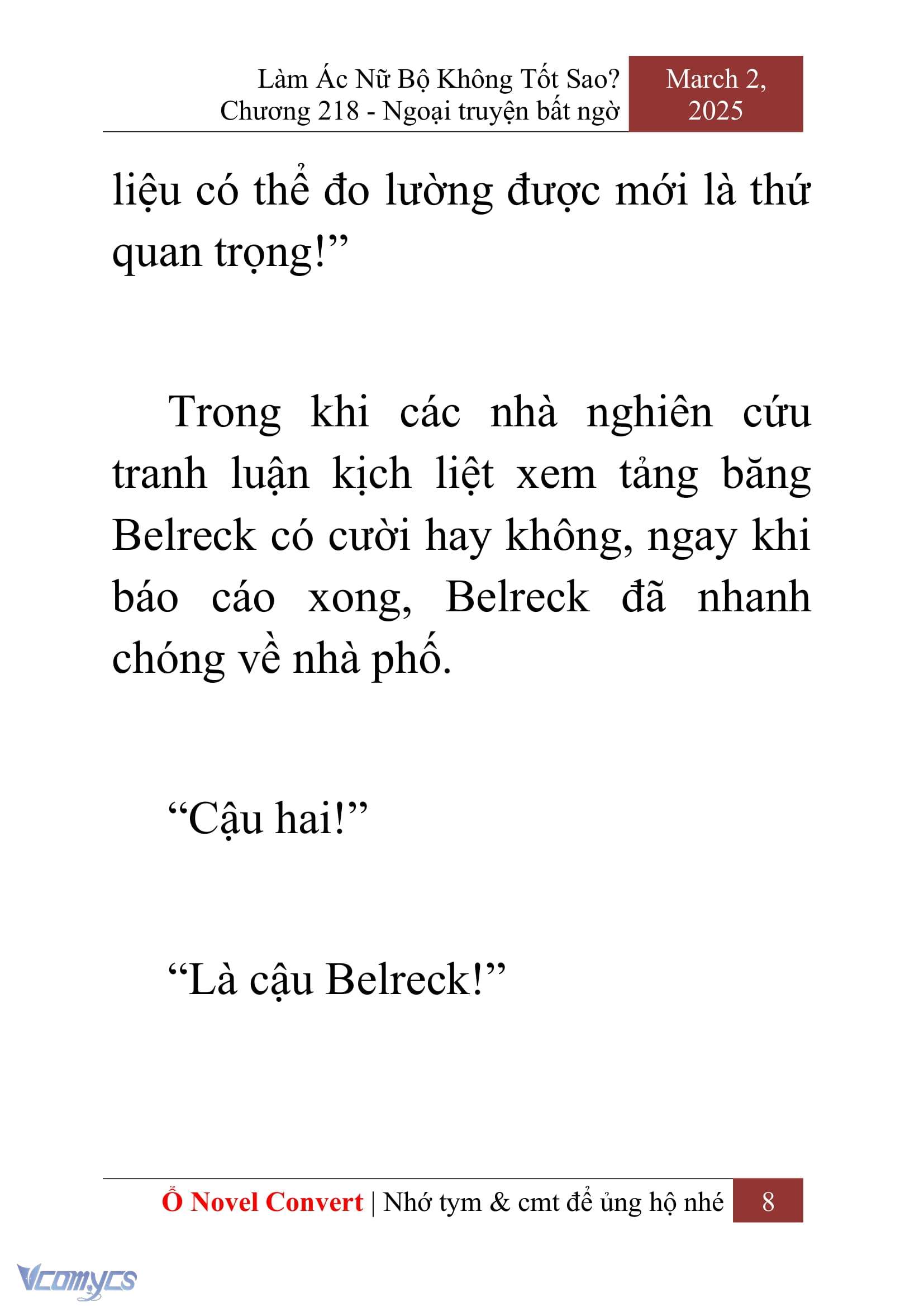 [Novel] Làm Ác Nữ Bộ Không Tốt Sao? Chap 218 - Trang 2