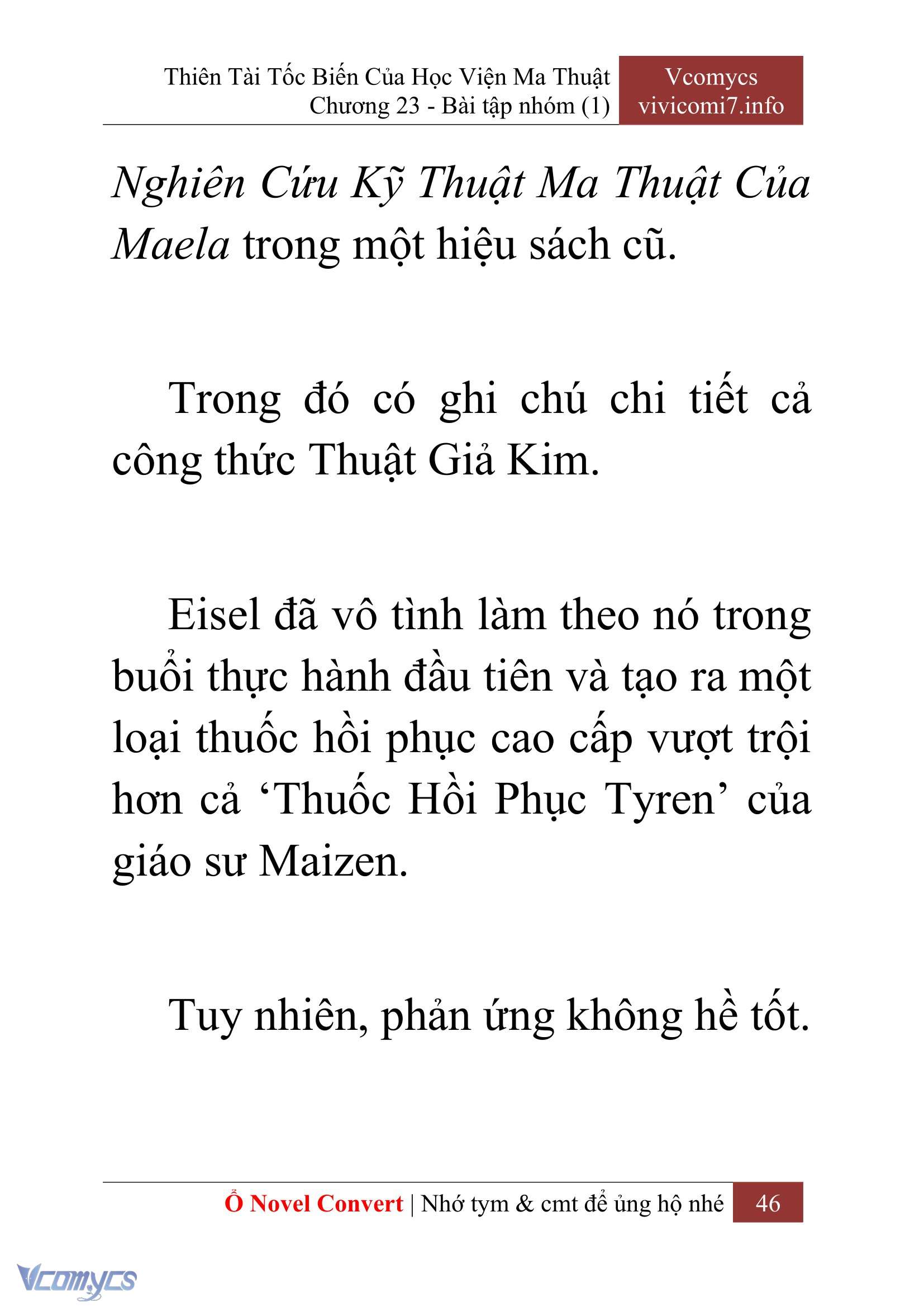[Novel] Thiên Tài Tốc Biến Của Học Viện Ma Thuật Chap 23 - Trang 2