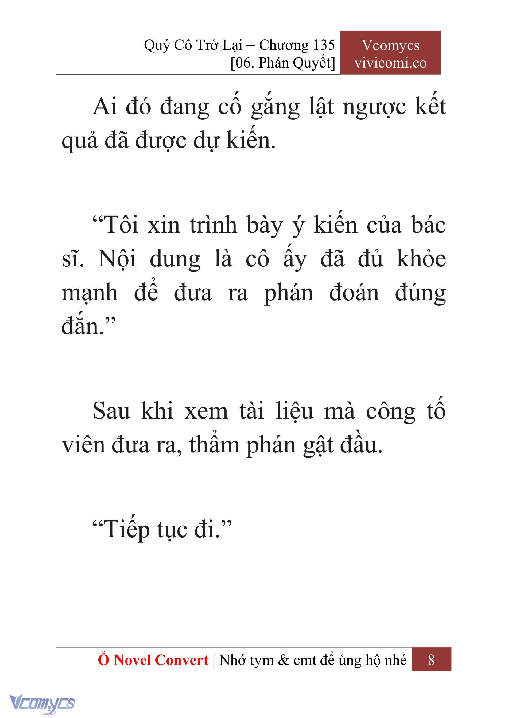 [Novel] Quý Cô Trở Lại Chap 135 - Next 