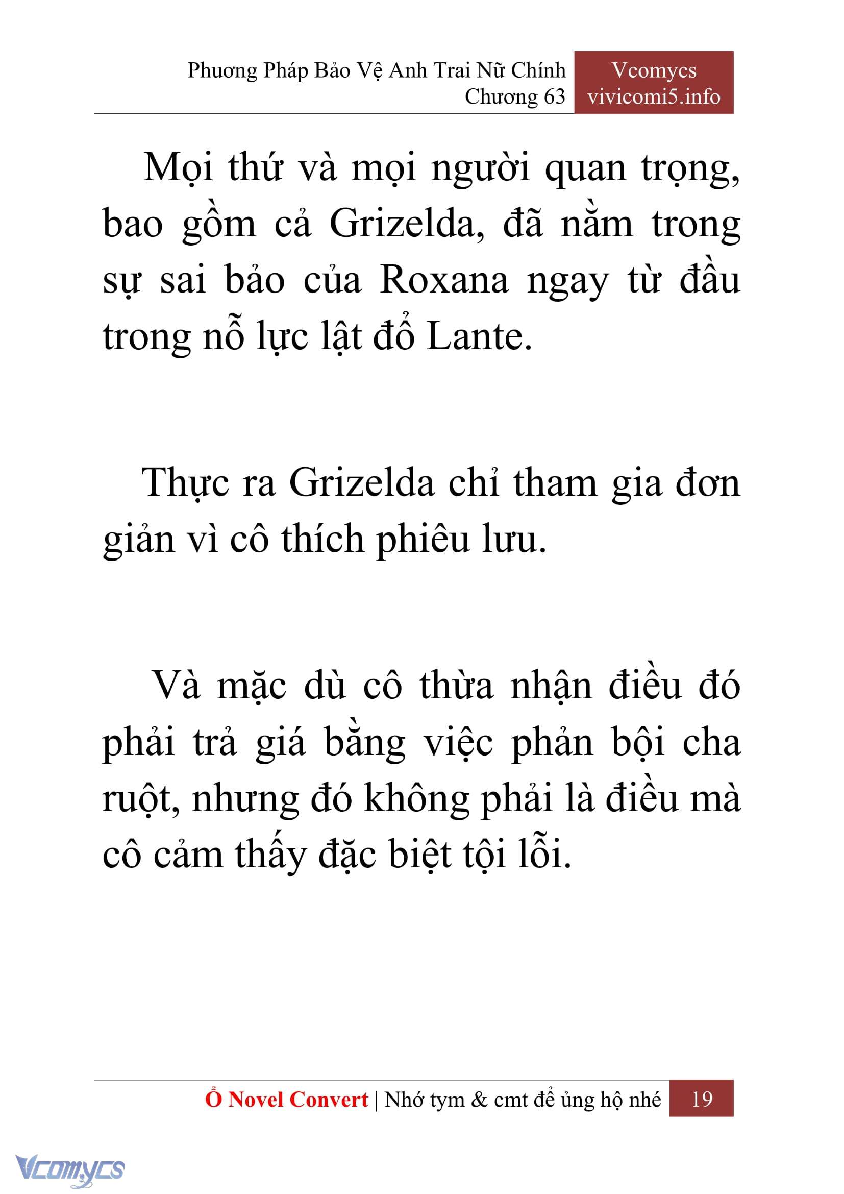 [Novel] Phương Pháp Bảo Vệ Anh Trai Nữ Chính Chap 63 - Next Chap 64
