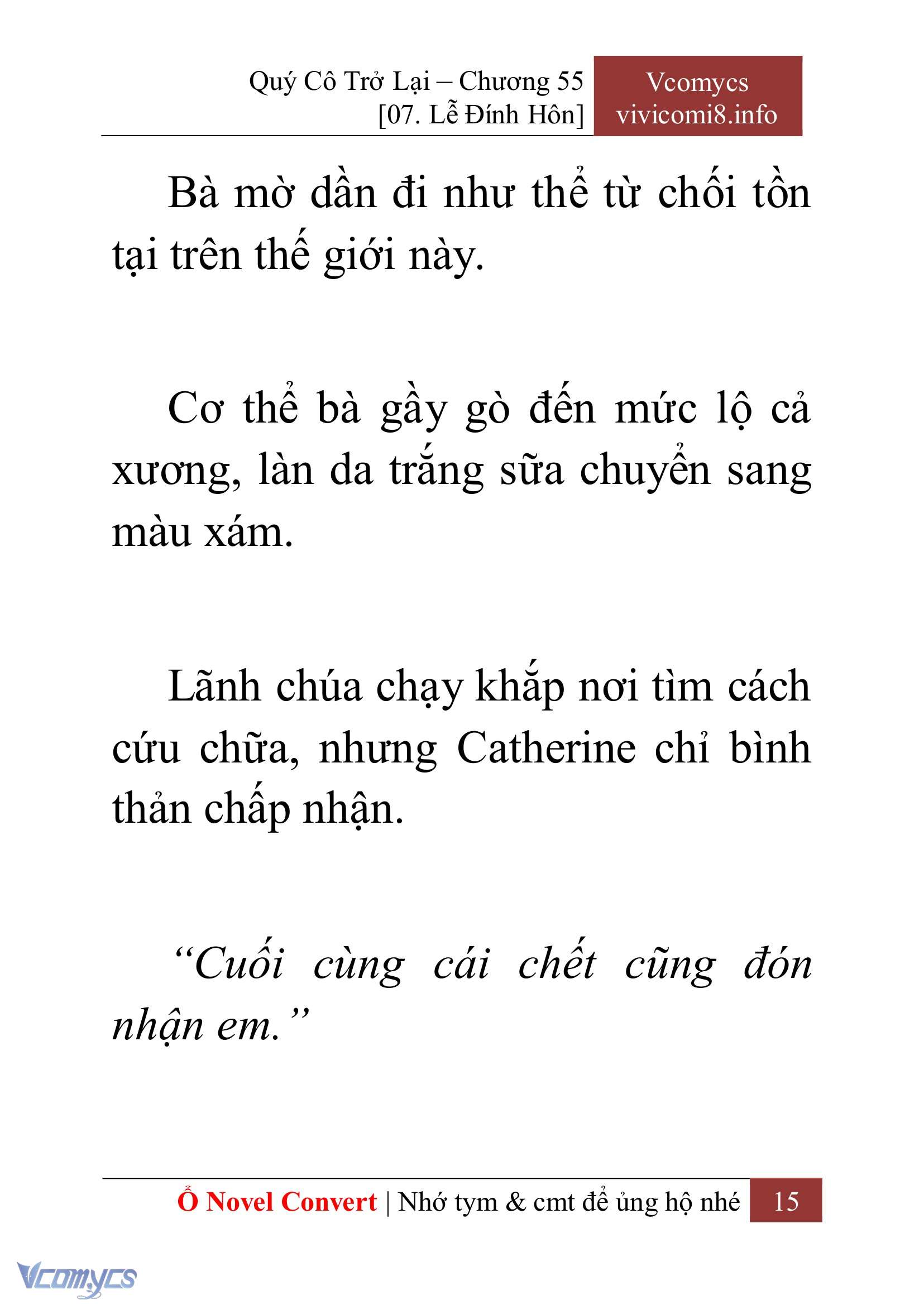 [Novel] Quý Cô Trở Lại Chap 55 - Trang 2