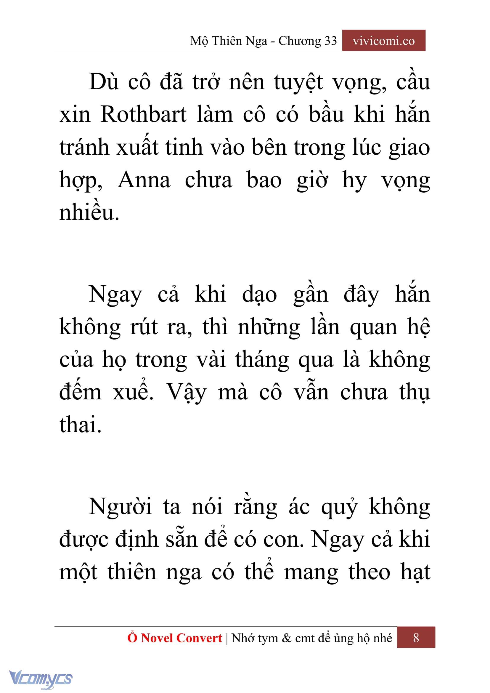 [Novel] Mộ Thiên Nga Chap 33 - Next Chap 34