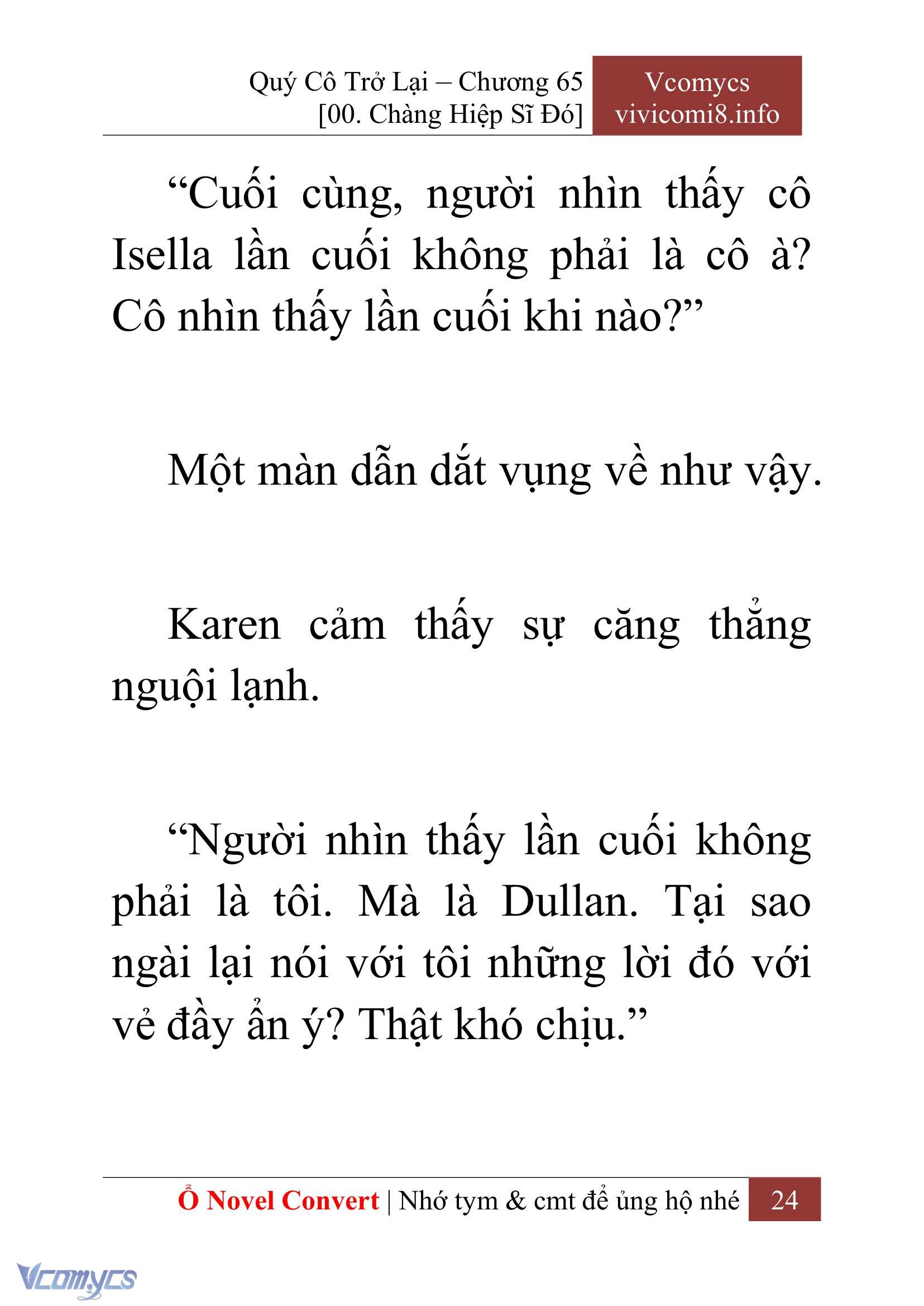 [Novel] Quý Cô Trở Lại Chap 65 - Trang 2