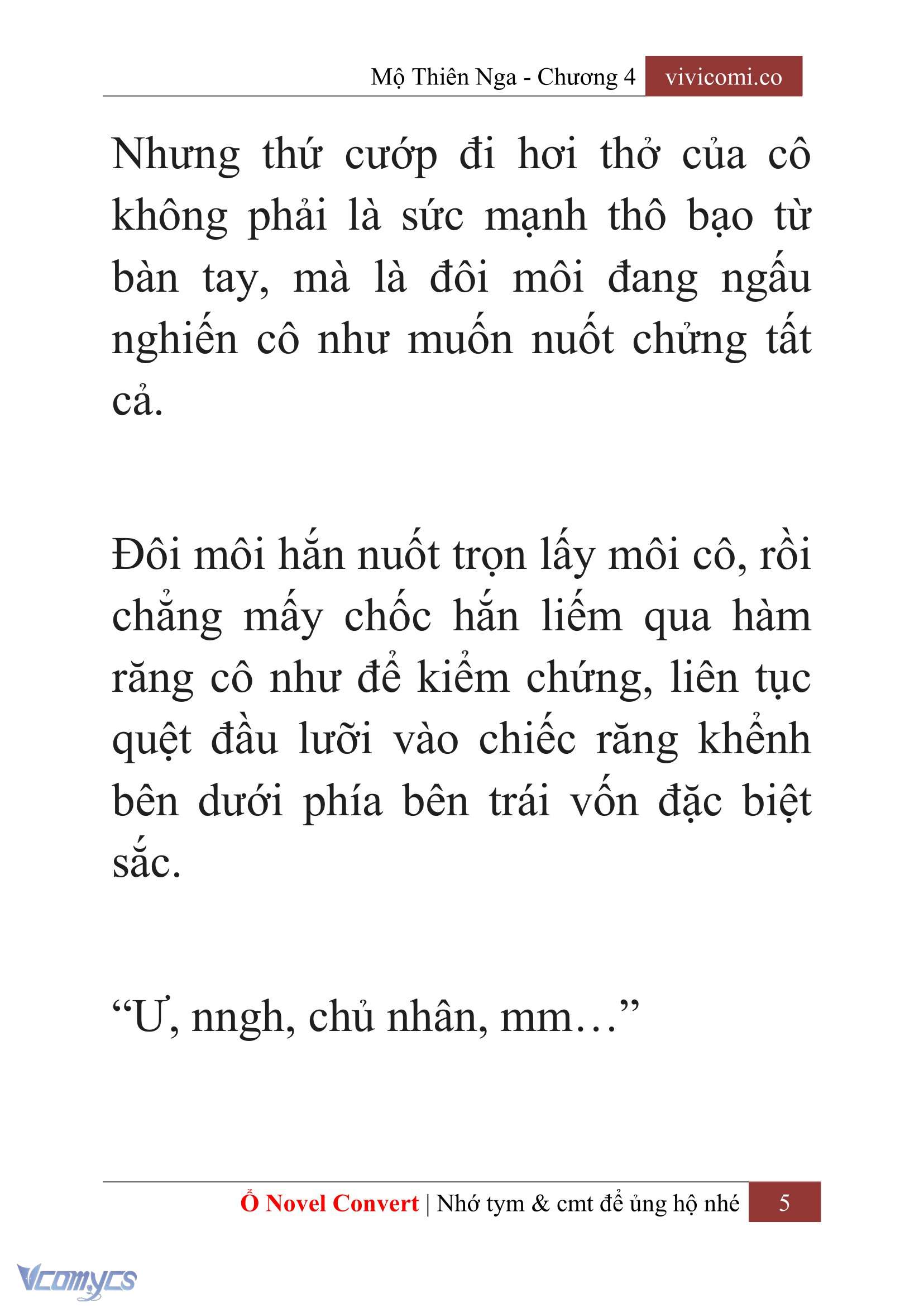 [Novel] Mộ Thiên Nga Chap 4 - Trang 2